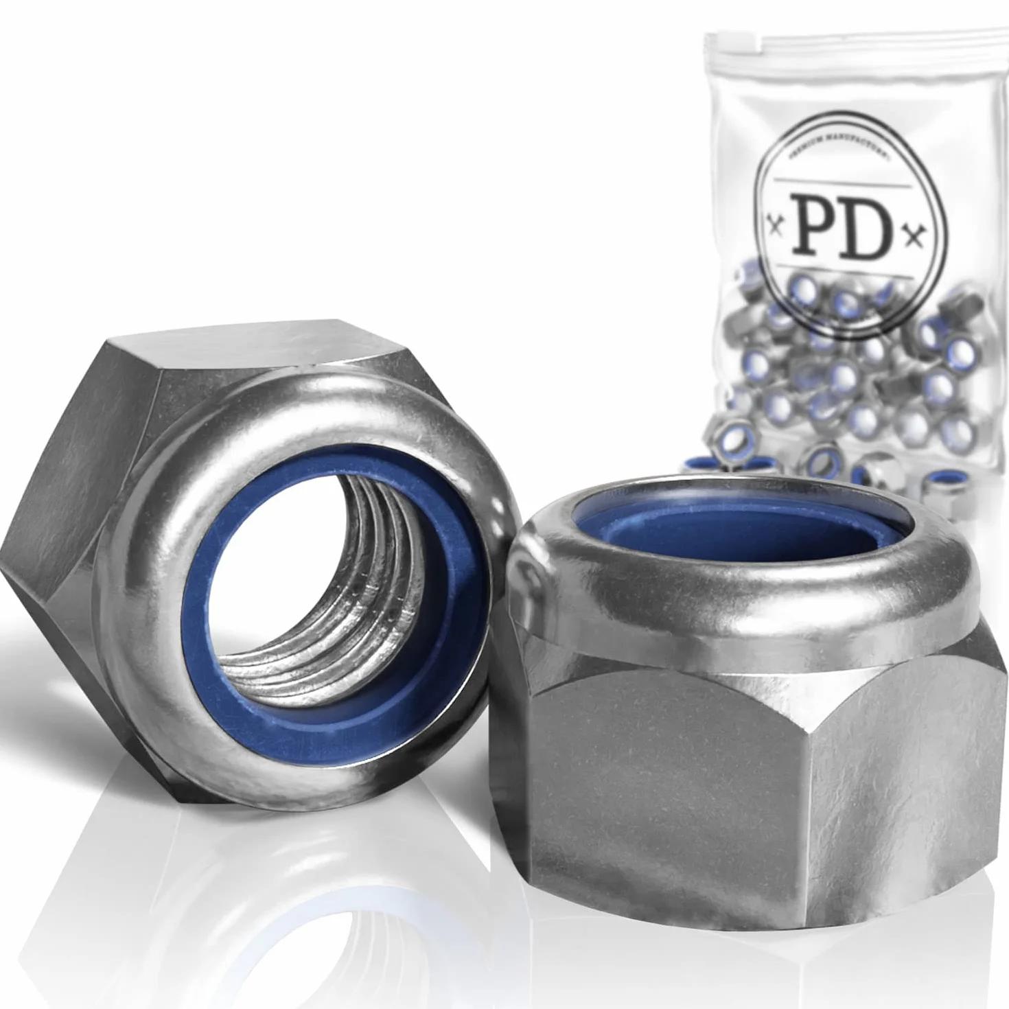 Dadi Autobloccanti M5 Acciaio Inox A2 V2A DIN 982 ISO 7040 25 Pezzi