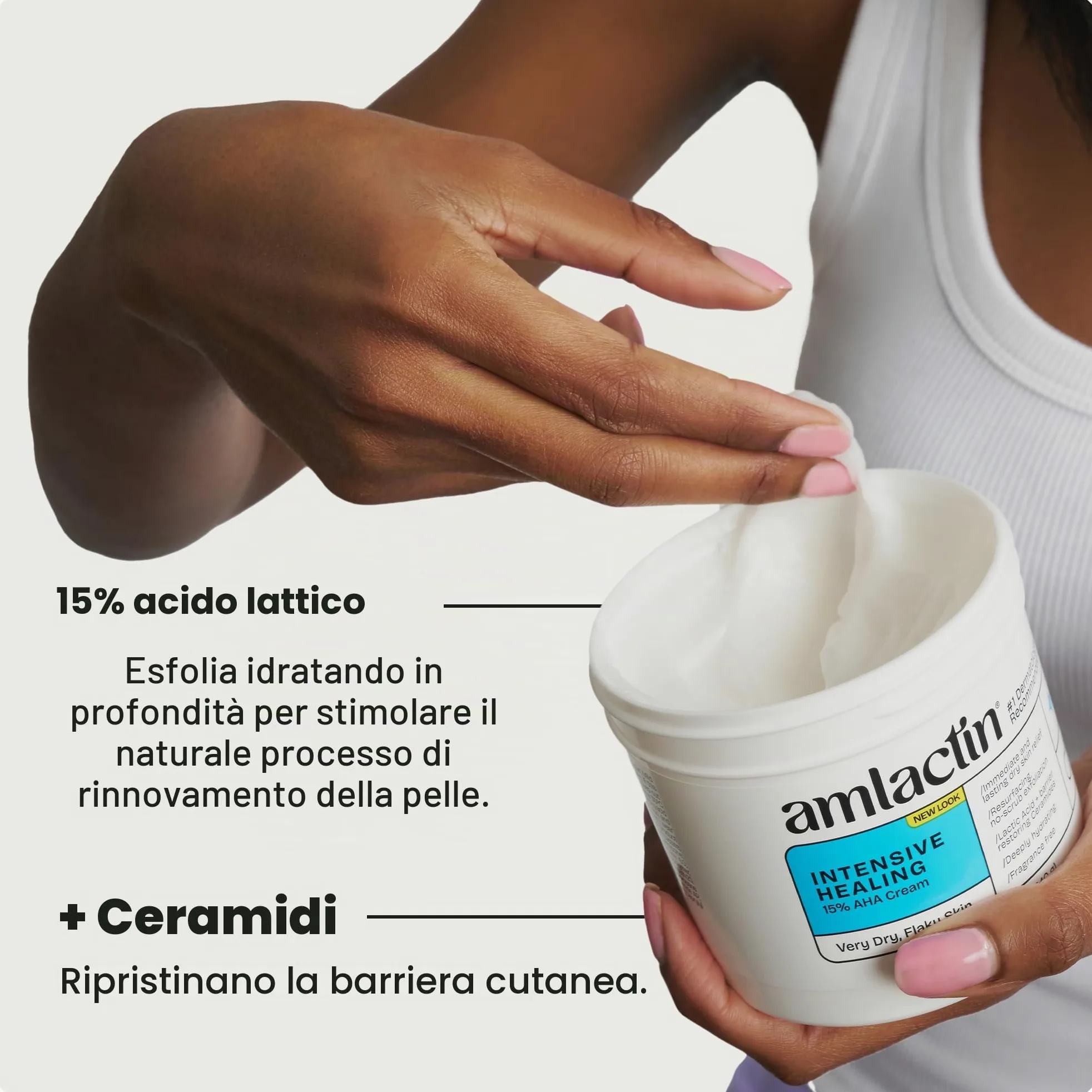 AmLactin Crema idratante Rapid Relief Moisturizing Cream, Crema per corpo e mani Dry Skin – Tubi da 12 oz (imballaggio può variare)