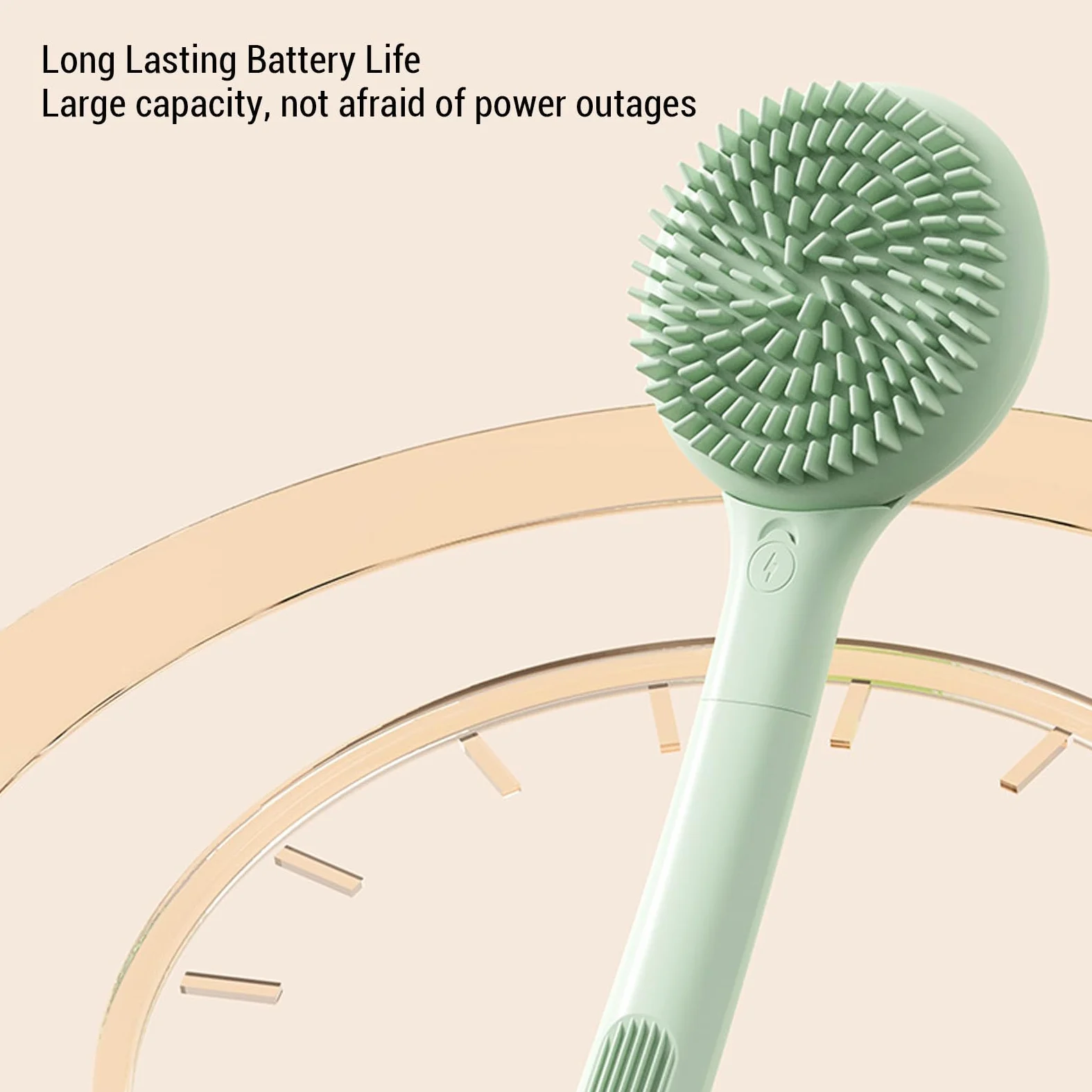 Jeffergarden Scrubber Elettrico per la Schiena, Spazzola per il Corpo in Silicone con 2 Testine e 4 modalità di velocità per la Pulizia e il Massaggio per la Routine del Bagno