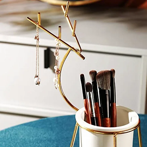 Porta Trucchi Organizer Trucco Pennello Stoccaggio Tubo Desktop Beauty Brush Brush Box Scatola di immagazzinaggio Sopracciglio Pettine Pettine Eye Shadow Spazzola Scatola di stoccaggio Benzina Conteni
