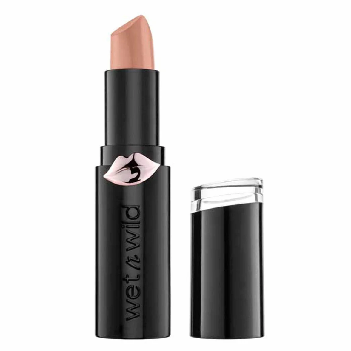 Wet n Wild, Megalast Lipstick, Rossetto Matte Idratante di Lunga Durata, Formula Extra-morbida con Microsfere, Never Nude