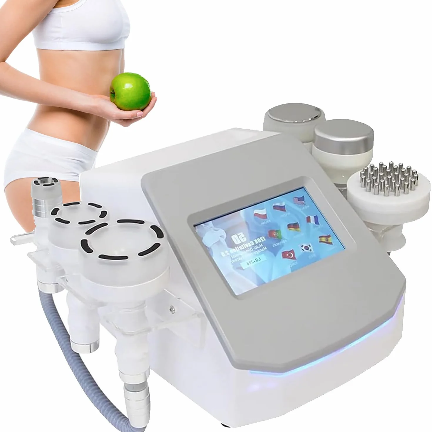 Corpo Lipolaser Macchina,120k Cavitazione E Radiofrequenza,Massaggiatore Anticellulite,Dispositivo Slimming per Bruciare Grasso Ventre/Taille/Gambe,Modellamento Corpo E Lifting Cutaneo