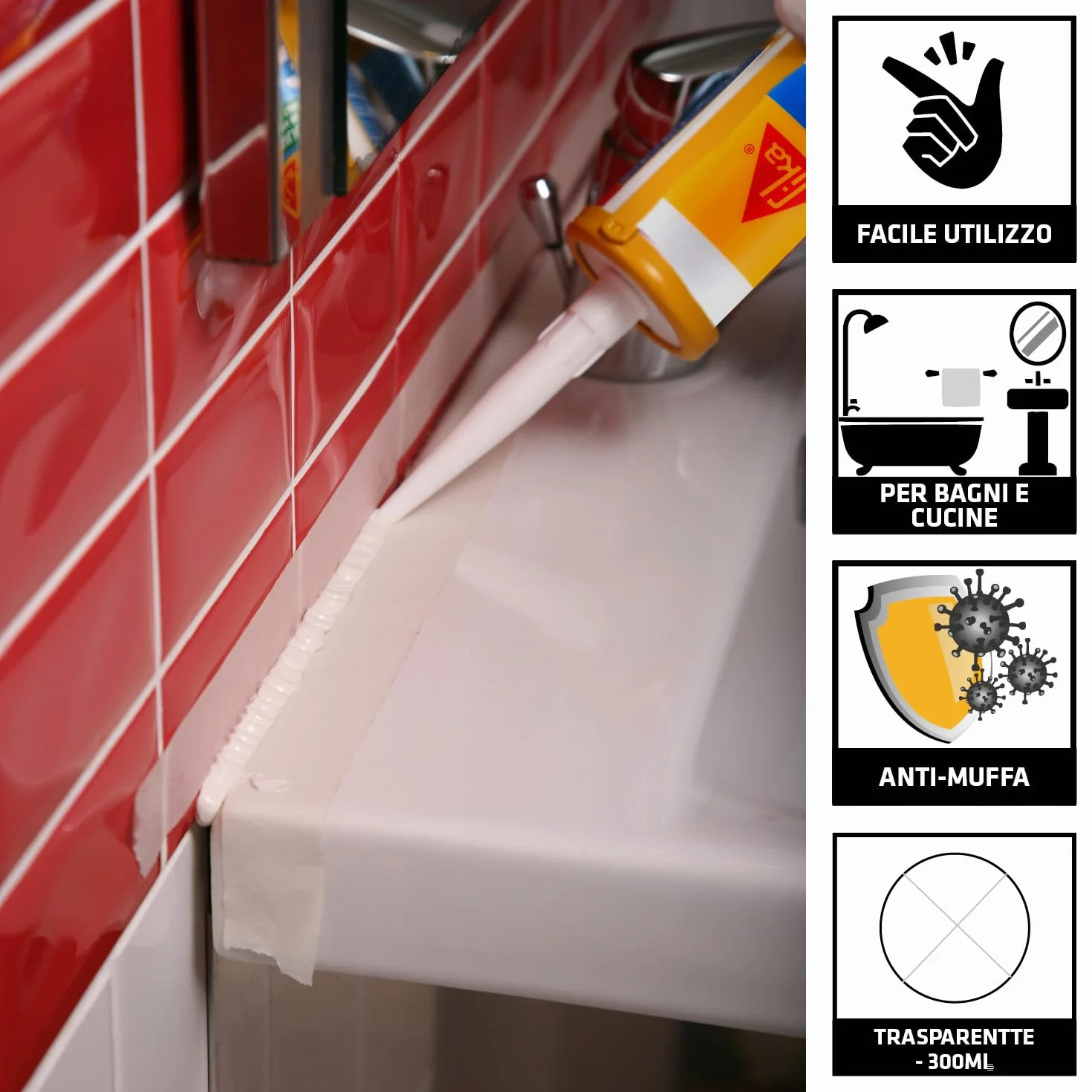 SIKA SikaSeal-170 Sigillante siliconico universale Trasparente 300ml