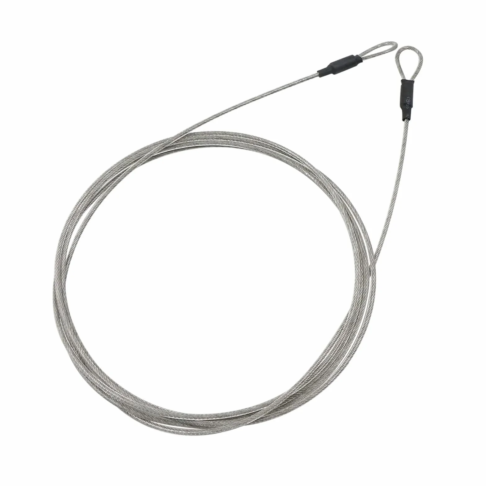 Cavo in acciaio rivestito antifurto 5 mm x 3 m con occhielli per bicicletta e mobili da giardino