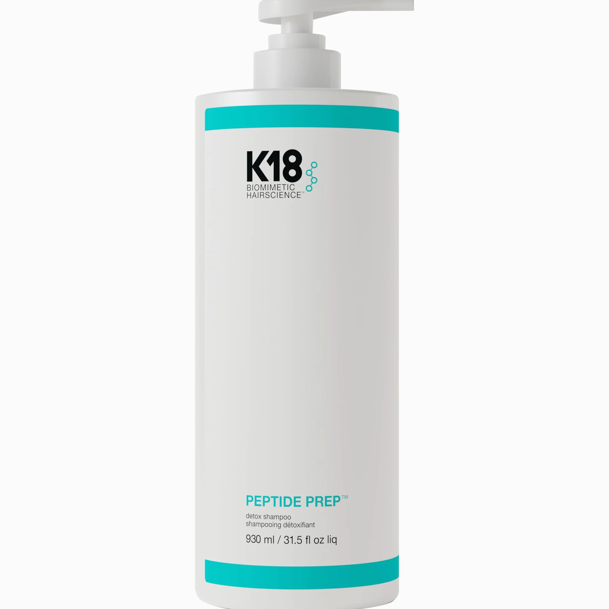 K18 Biomimetico Hairscience – Peptide Prep Detox Shampoo per capelli 930 ml pH 3,8-4,2 che aiuta a mantenere il colore e non secca i capelli Ingredienti attivi intenzionali rimuovono l'accumulo