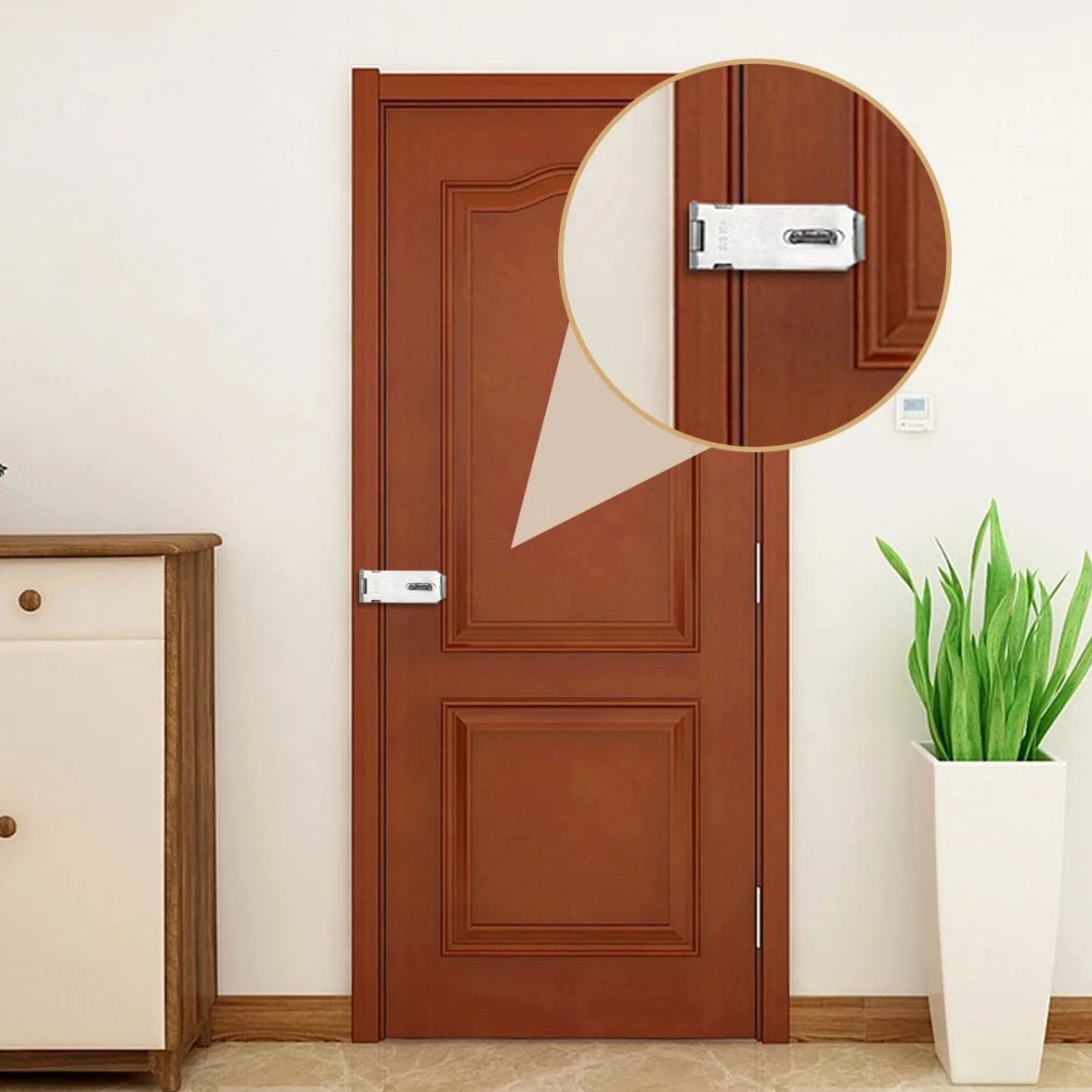Lucchetto Hasp Lock Porta 4 Pollici Acciaio Inossidabile 2 Pezzi Chiusura con Viti
