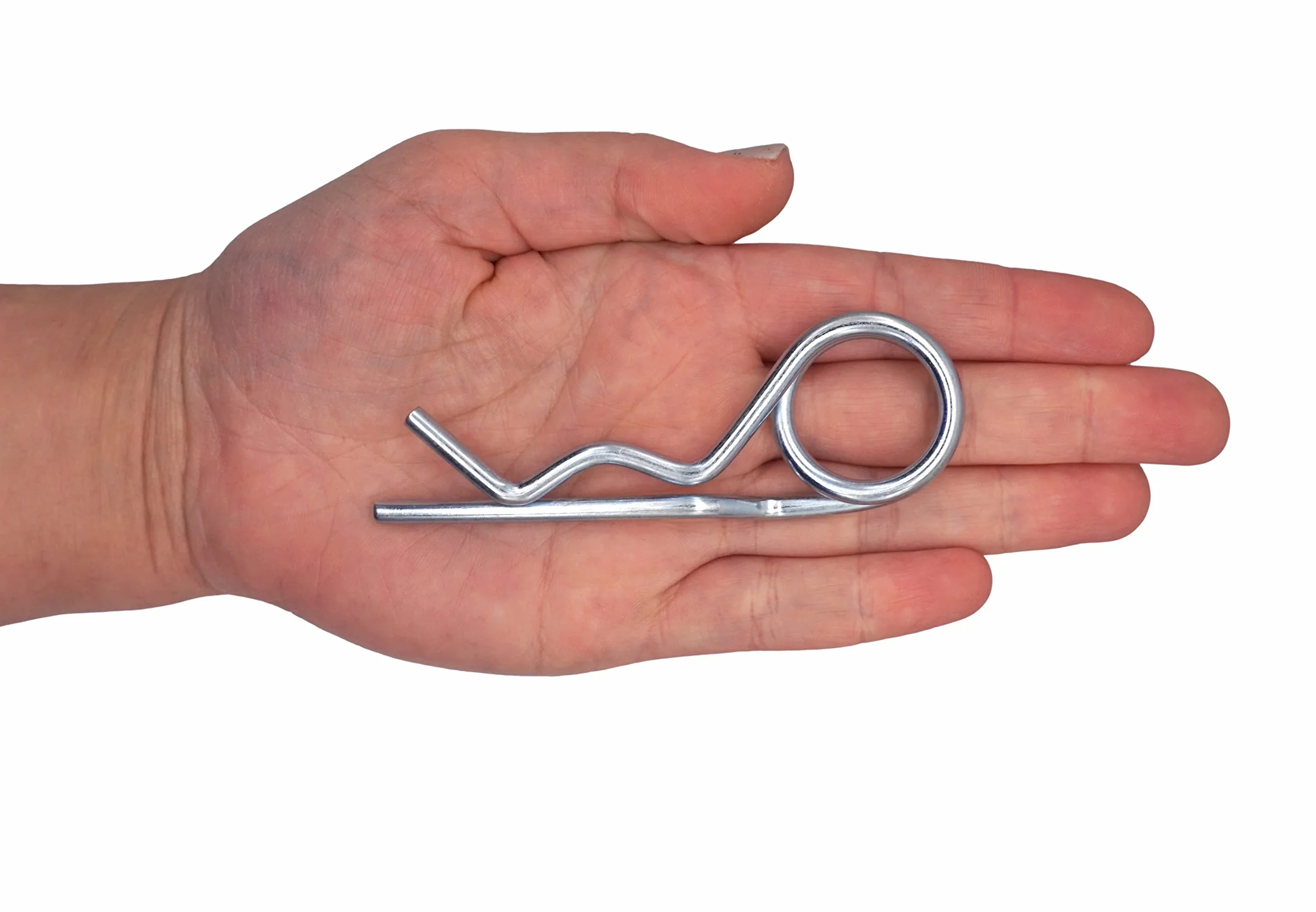 SKIR'CO Coppiglie a molla in acciaio zincato 4 mm, Clip R a doppio anello