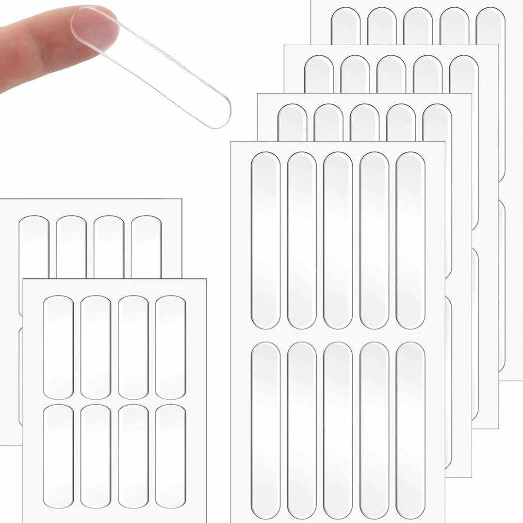 Gommini Adesivi Silicone Antiscivolo Paracolpi Trasparente 56 Pezzi 2 Stili per Porte Mobili Laptop Cassetti