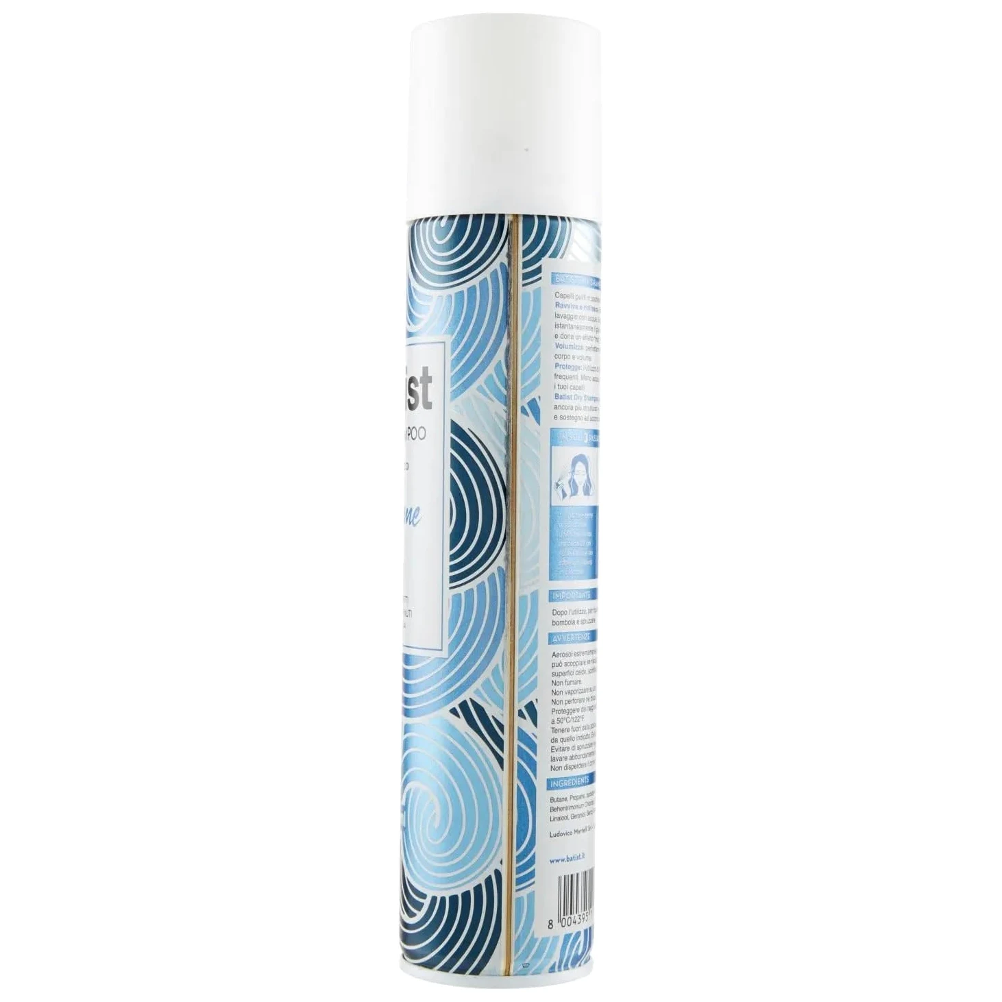 3 x shampoo Batist Volume Dry Shampoo secco per capelli strutturati e voluminosi in 3 minuti, senza acqua, per tutti i capelli, 200 ml + portachiavi Beni Culinari gratuito
