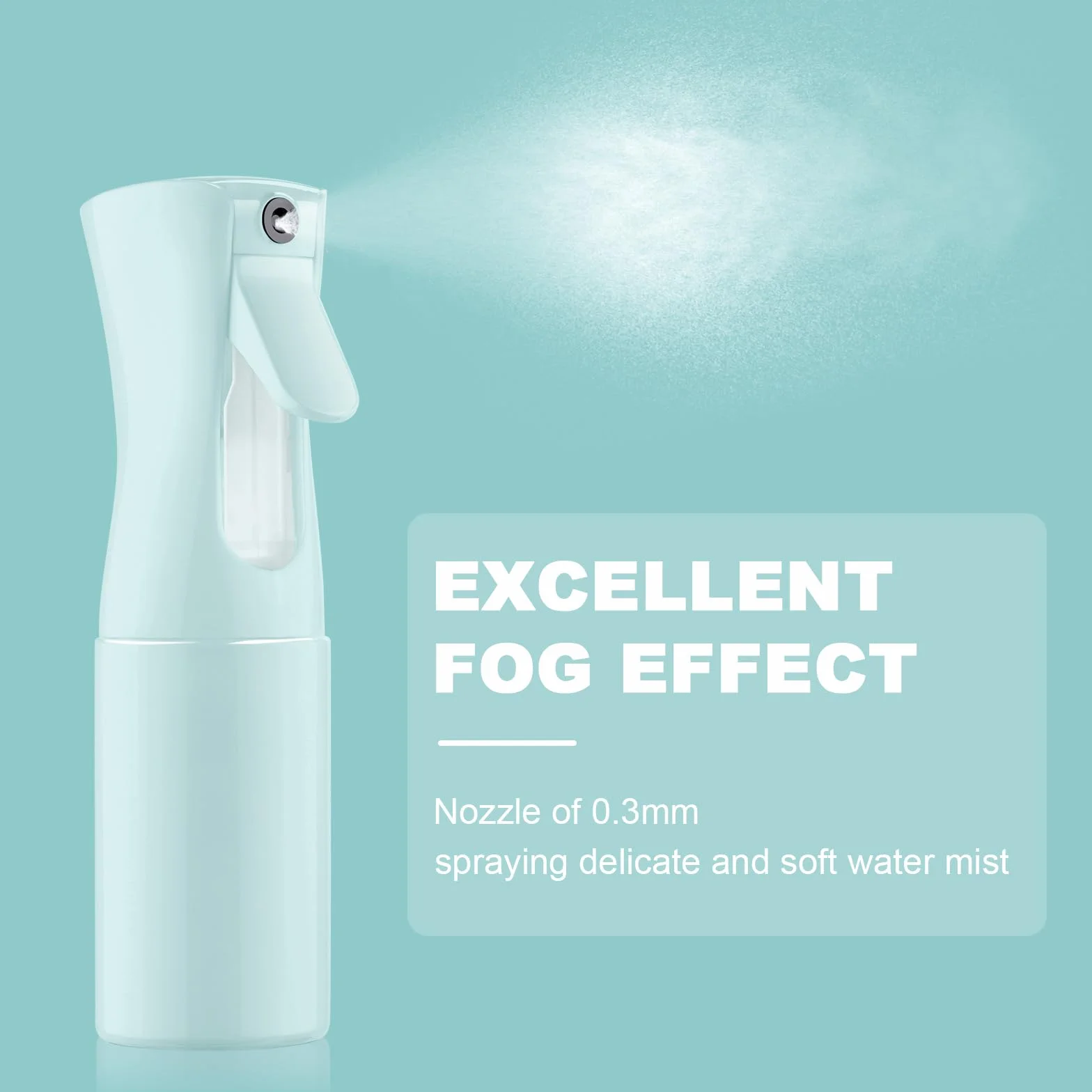 URAQT Spruzzatore acqua parrucchiere 200 ml, flacone spray riutilizzabile, sottile nebbia continua per capelli, flacone spray per la pulizia, acconciatura, pianta, animale domestico