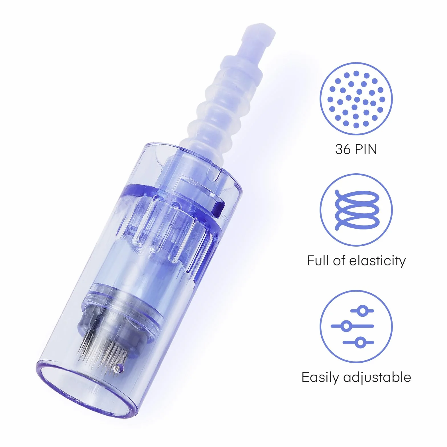 Aghi microneedling 36 punte, Dermapen Microneedling cartucce di ricambio per Derma Pen A6/A10, Cartucce Needling viso con fessura a baionetta (20 pezzi)