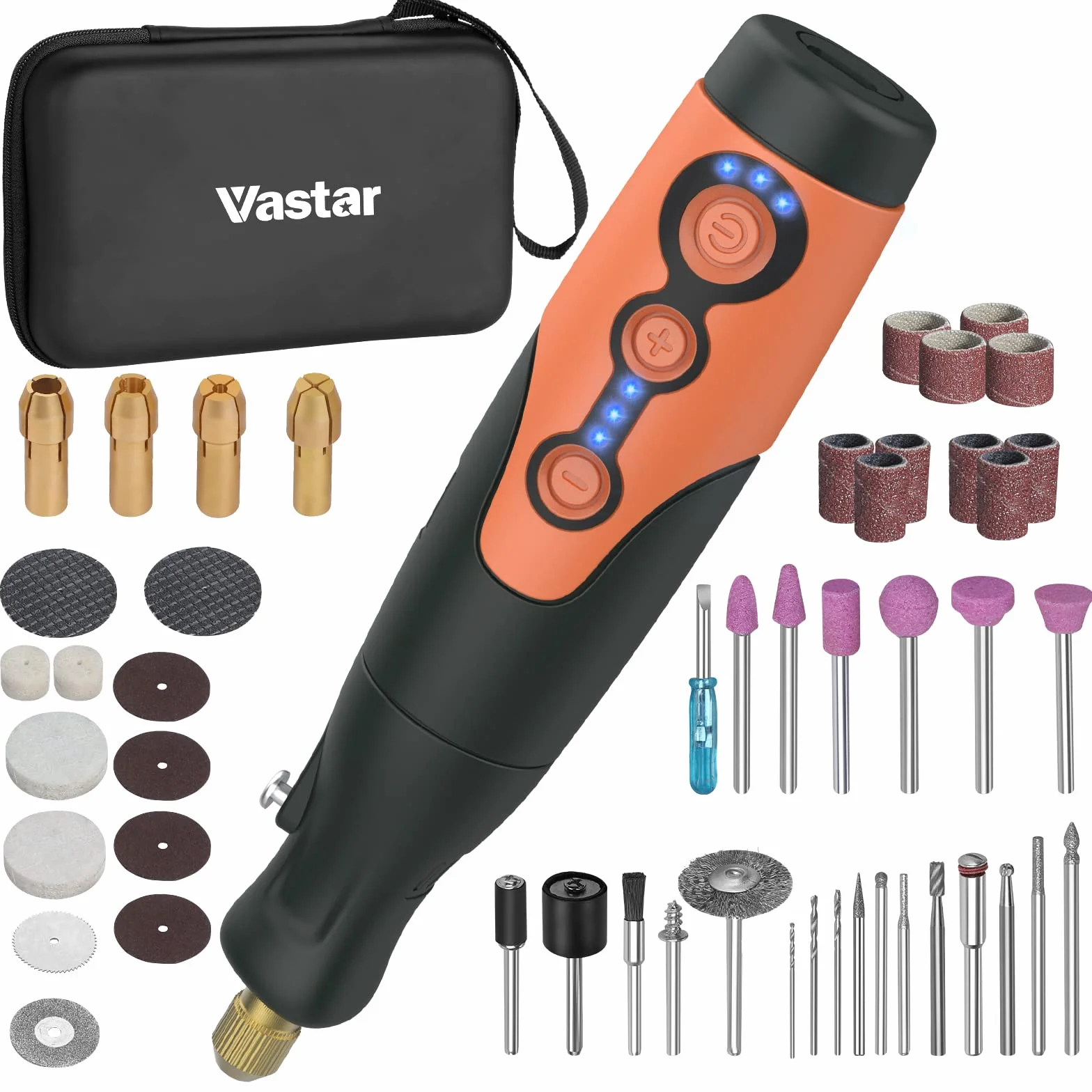 Utensili rotanti multifunzione 135 W kit 6 velocità 8000-35000 giri/min 210 accessori taglio incisione foratura rettifica lucidatura