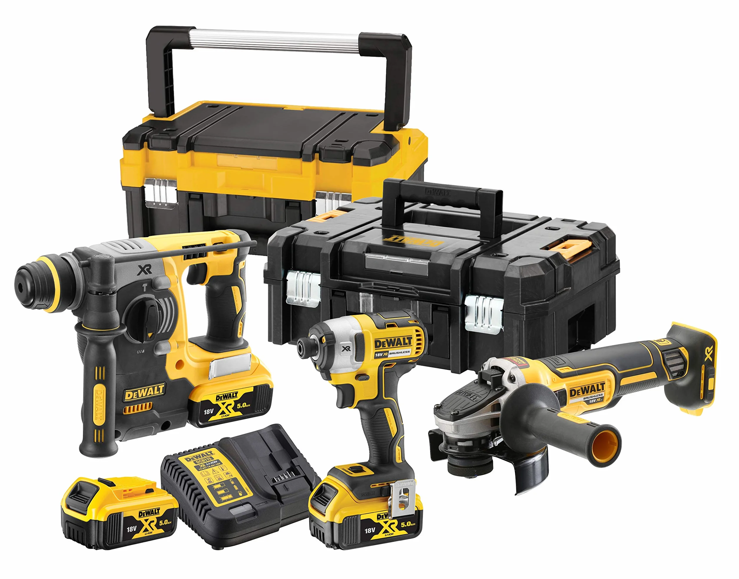 DEWALT DCK305P3T Kit 3 Strumenti 18V DCH273 DCF887 DCG405 DCB184 TSTAK