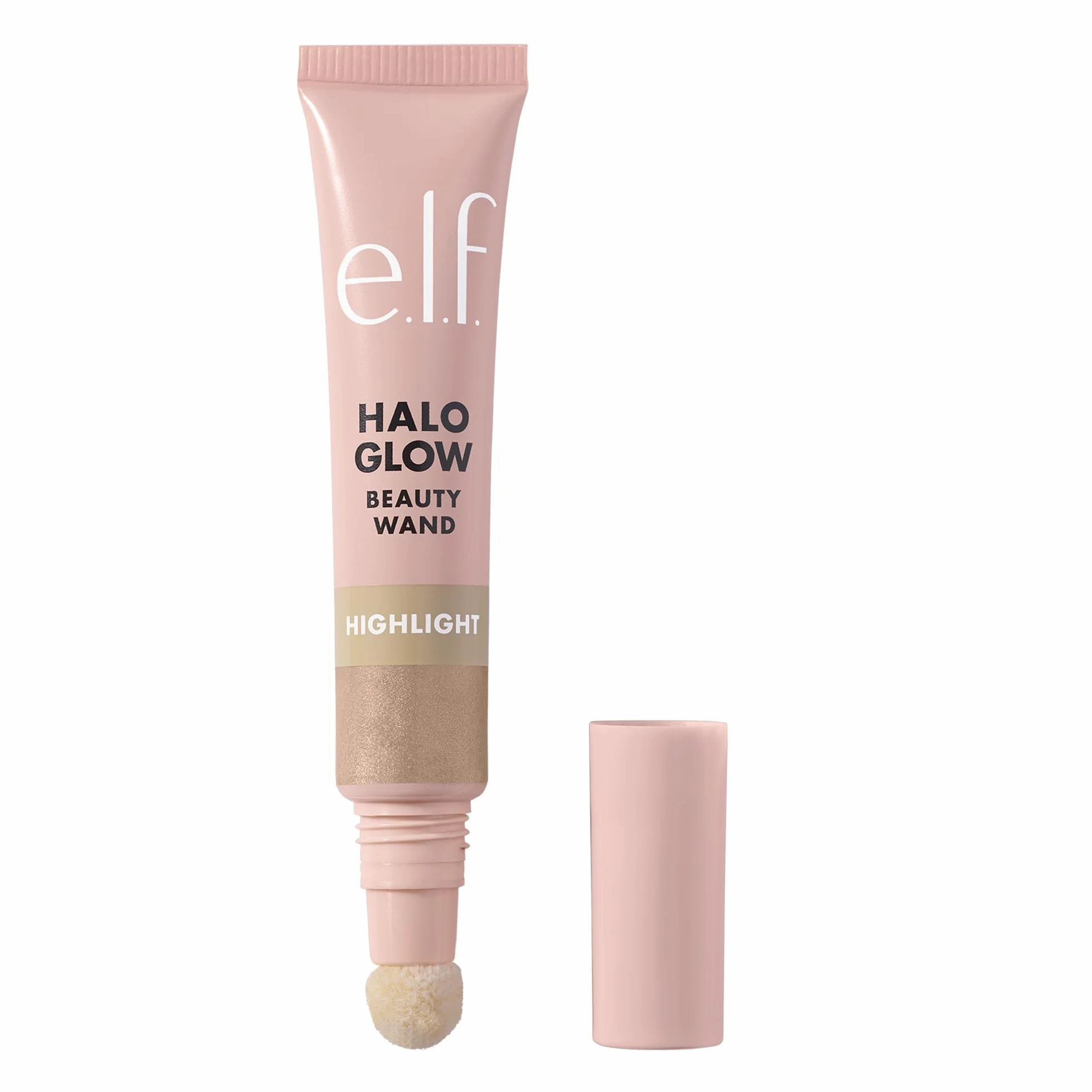 e.l.f. Halo Glow Highlight Beauty Wand, stick highlighter liquido per una pelle luminosa e brillante, formula modulabile, prodotto vegano e non testato sugli animali, Champagne Campaign