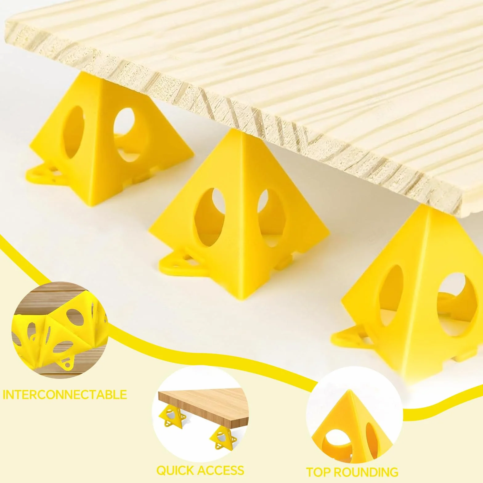 Supporto a piramide da pittore 30 Pezzi Giallo Cono Tela Triangolo di Vernice per Dipingere Mobili