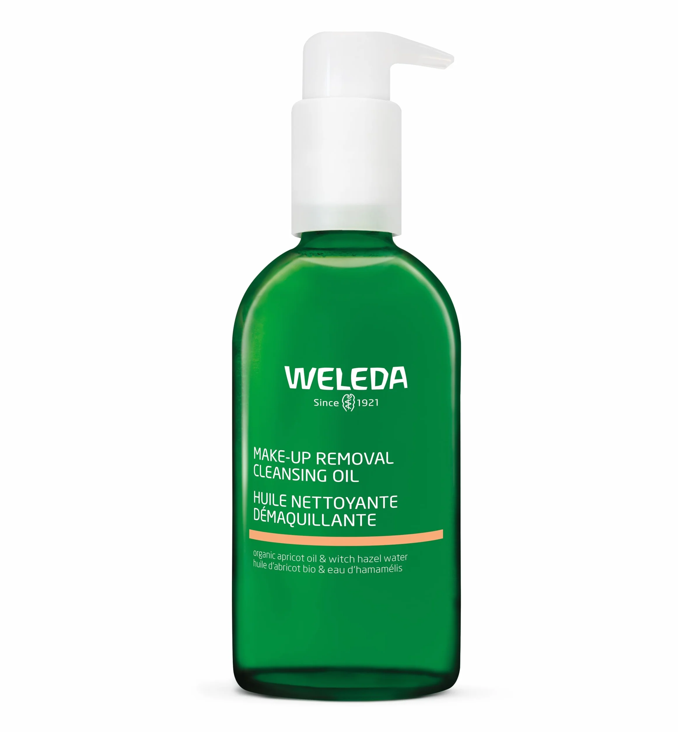 WELEDA - Olio detergente struccante, rimuove delicatamente il make-up anche waterproof senza seccare la pelle, ideale per le pelli sensibili, lascia la pelle vellutata senza ungere- 1x150 ml