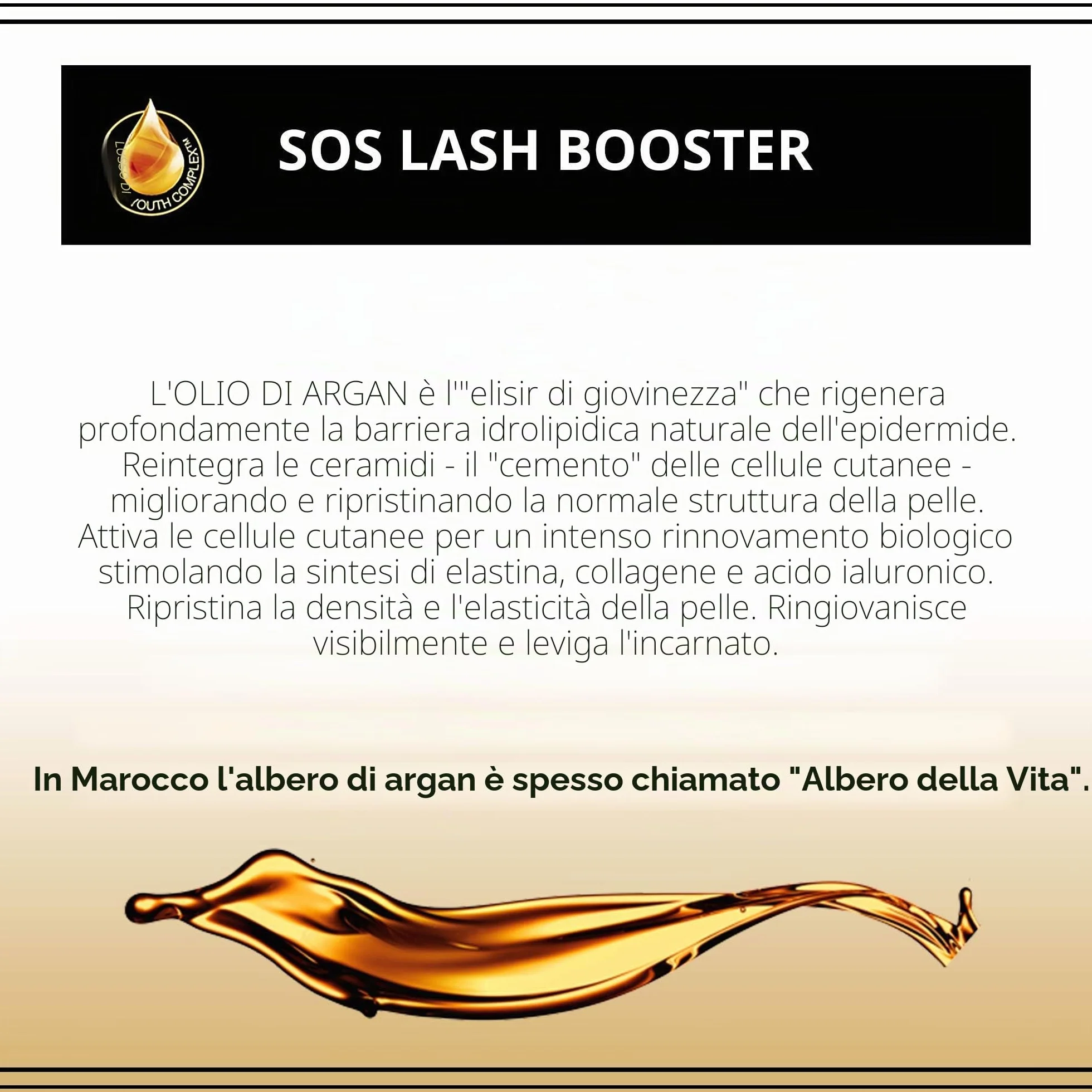Eveline Cosmetics SOS Lash Booster Siero multifunzionale per ciglia con olio di argan 5in1, 10 ml