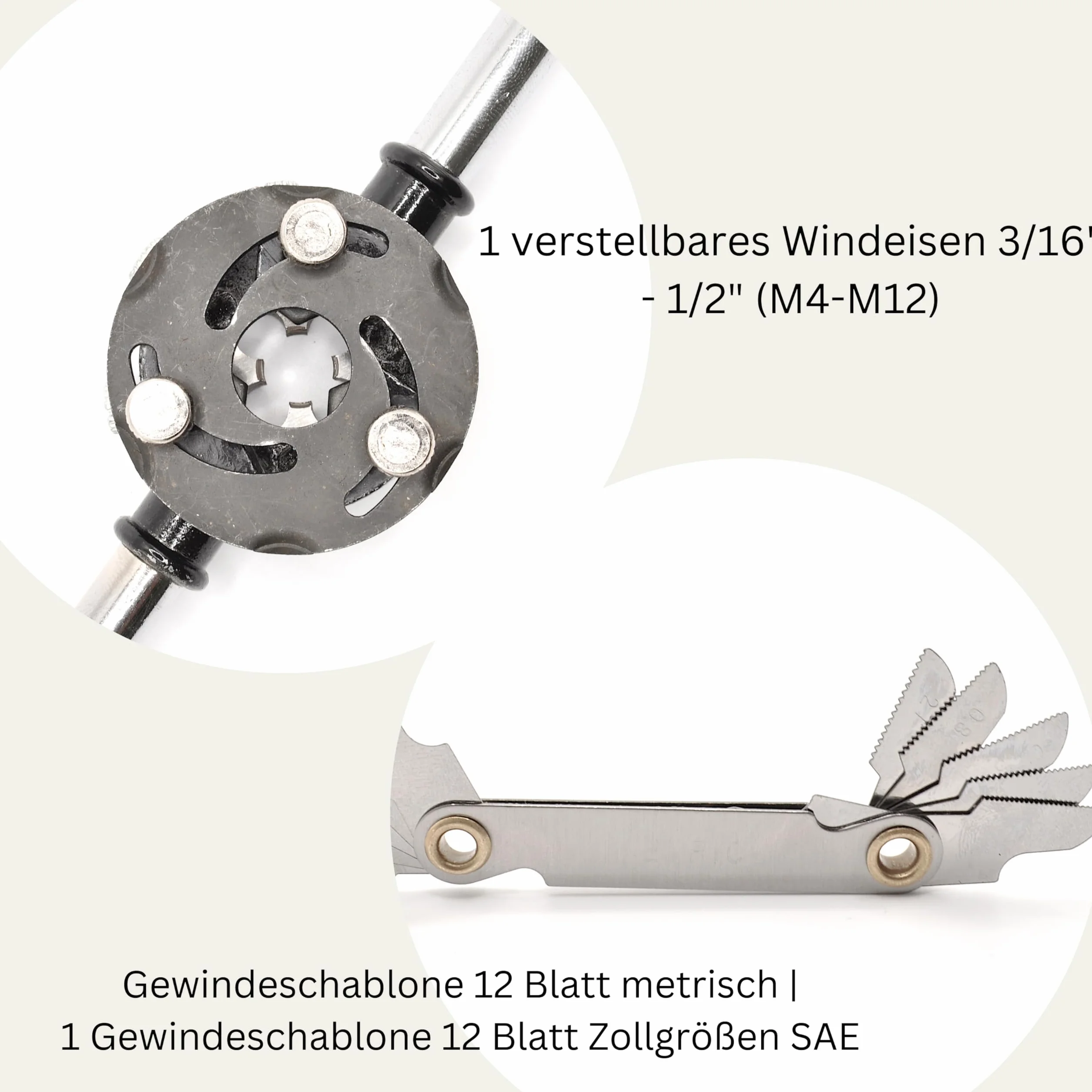 Set di filettatrici 60 pezzi metriche pollici UNC UNF maschi