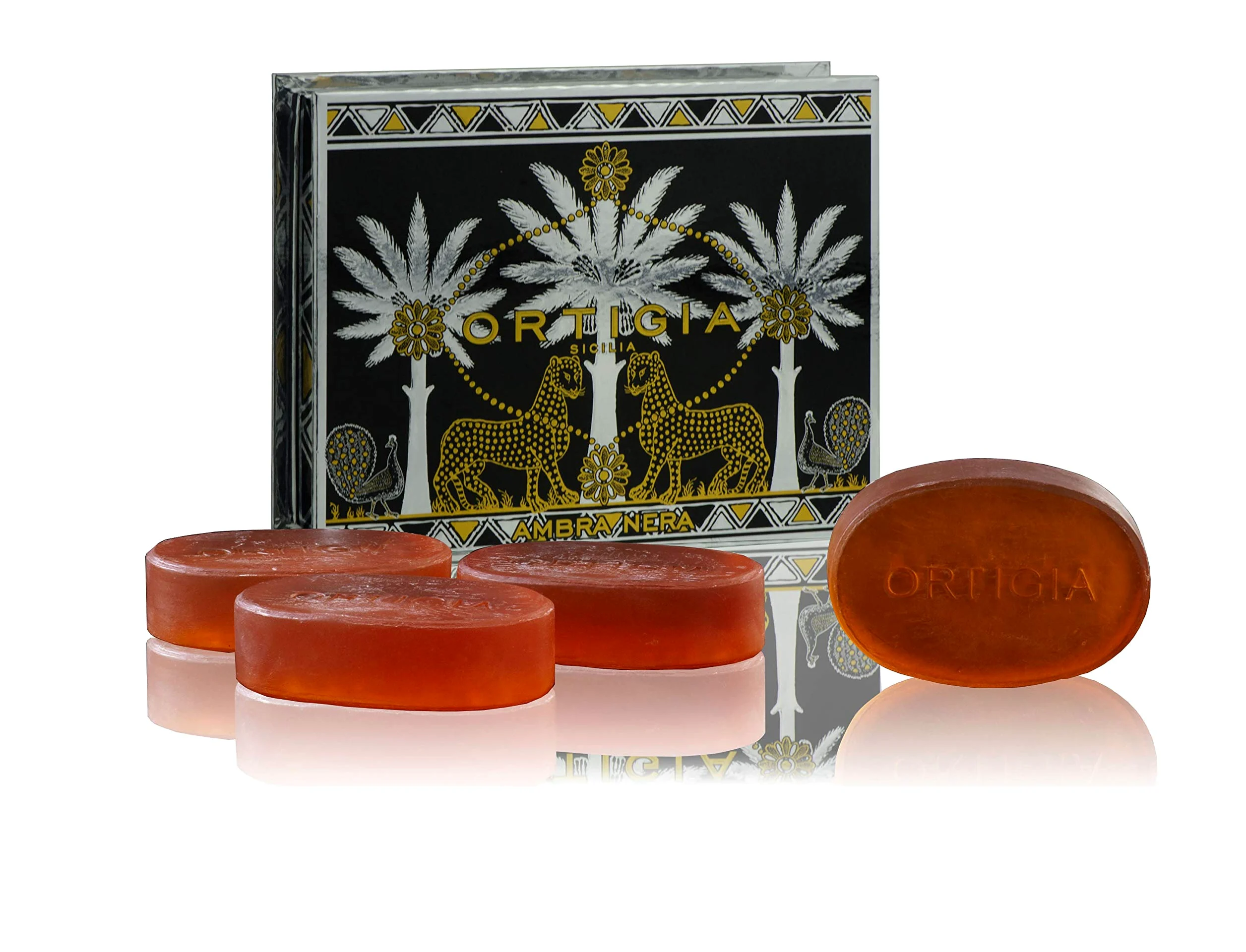 ORTIGIA Sicilia - AMBRA NERA Saponi - soaps 4x100g