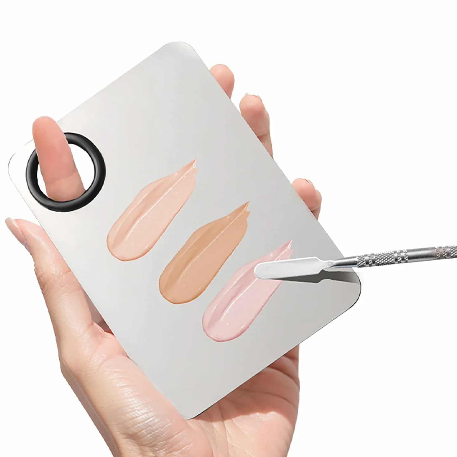 Tavolozza Per Miscelazione Cosmetica - 2 Piece set, Palette per Miscelazione del Trucco, con Esso è Possibile Mescolare Il Vostro Intero Make up Senza Sforzo per un Look Bello ed Elegante