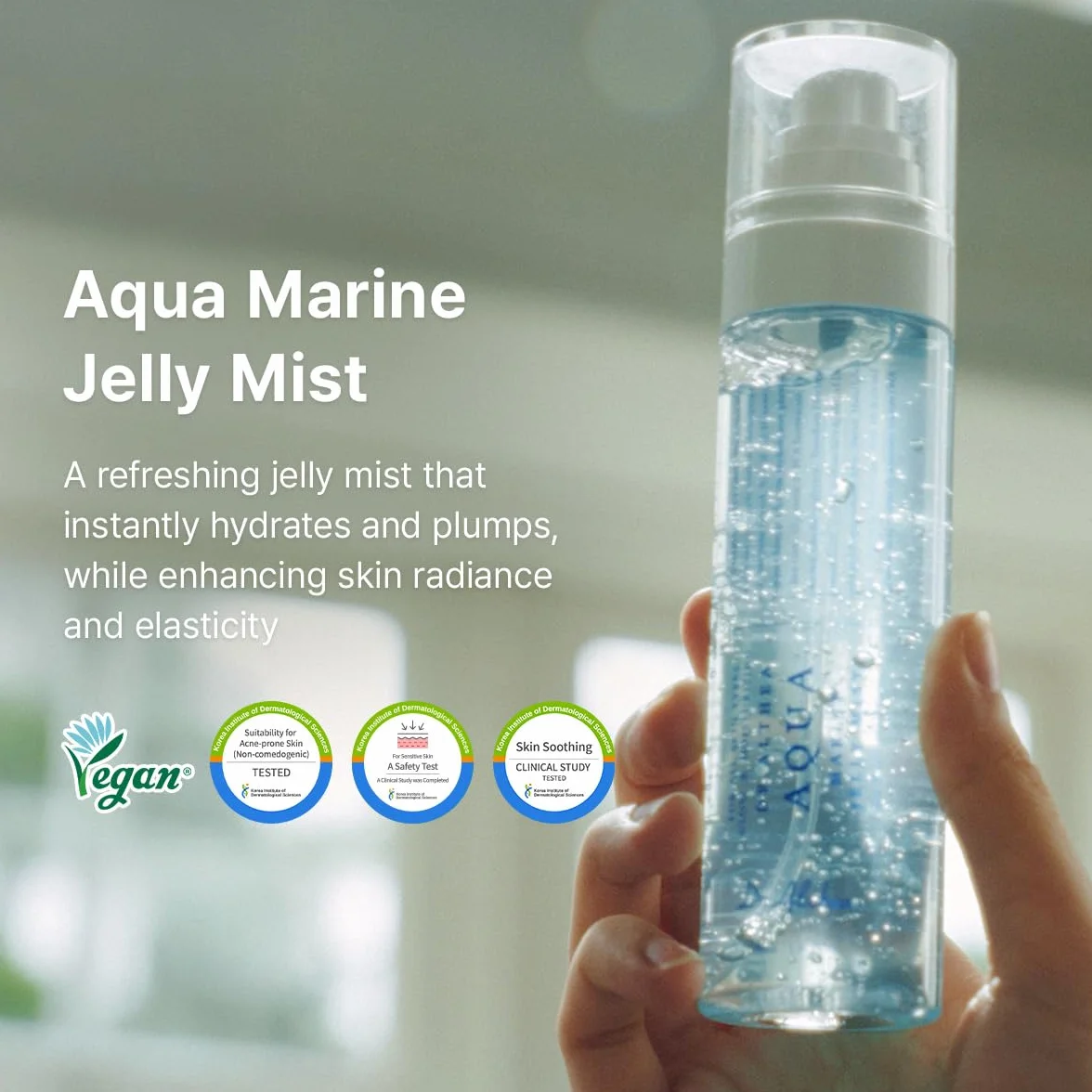Dr.Althea Aqua Marine Jelly Mist | Spray Nebbia Viso Ultra Leggero Idratante | Siero con PDRN e Acido Ialuronico Triplo | Skincare Coreana Vegan | 100 ml