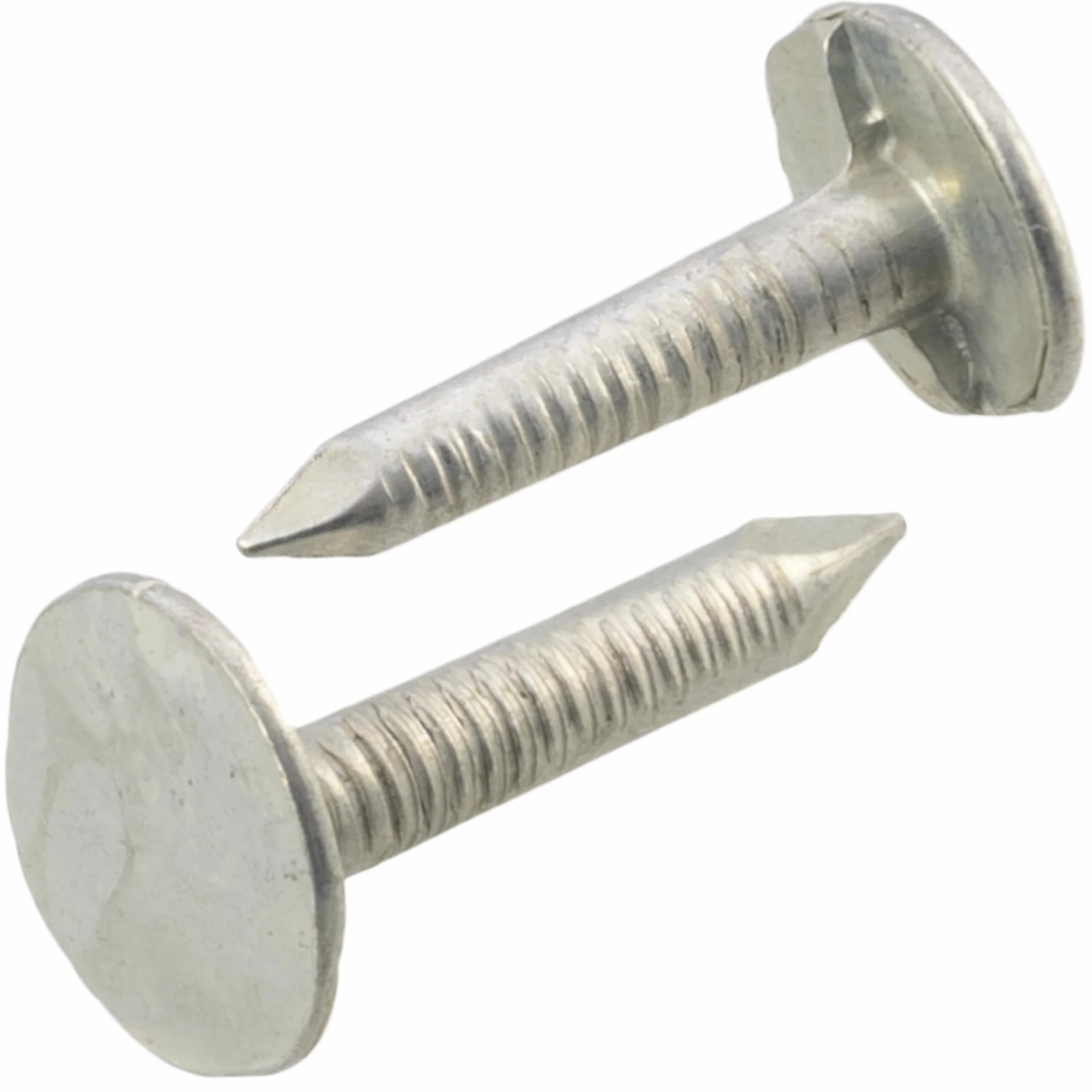 AERZETIX Set 300 Chiodi testa piatta larga Ø3x20mm acciaio argento per tegole bituminose carpenteria tetti
