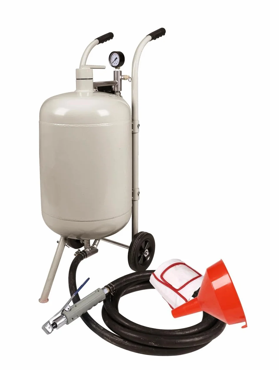 Sabbiatrice Portatile 75L Aerogommiatrice Mobile Pressione Pneumatica Decapaggio Pulizia Industriale Professionale