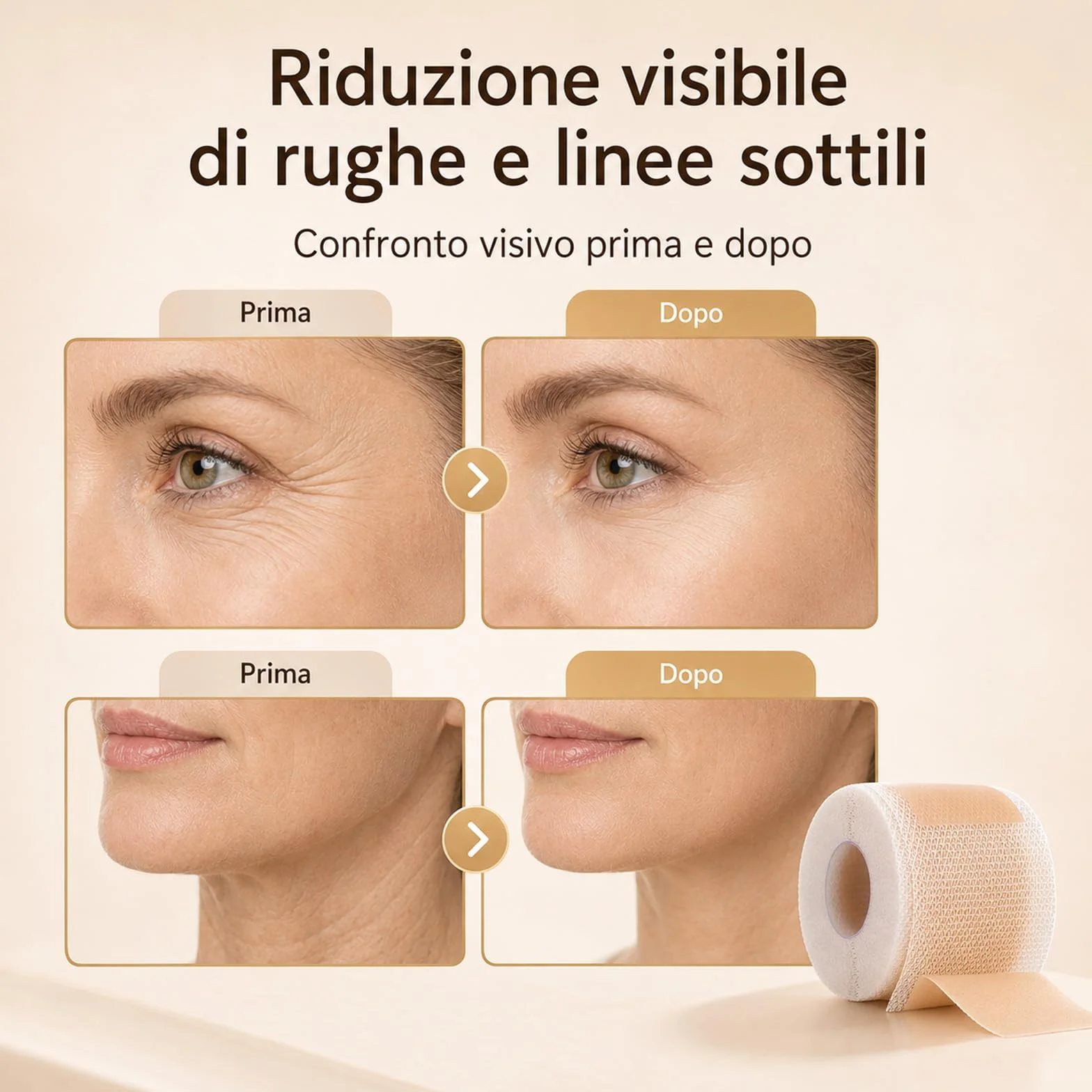 Nuvee Patch Antirughe in Silicone – Trattamento Viso, Collo e Décolleté, Idratante, Levigante, Riutilizzabile, per Rughe e Linee Sottili