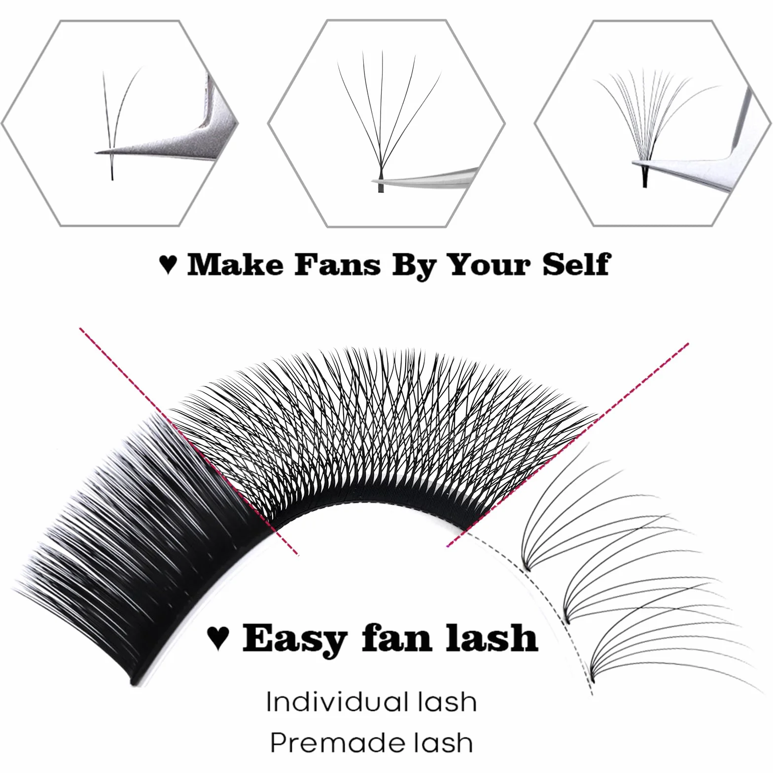 Estensioni delle Ciglia 5D W 0.07 D Curl Premade Fan Eyelash Extension Ciglia 8-14mm Lunghezza Mista W Volume Russo Professionale Tessuto di Seta Ciglia Prefabbricate(0.07D Curl 8-14mm)
