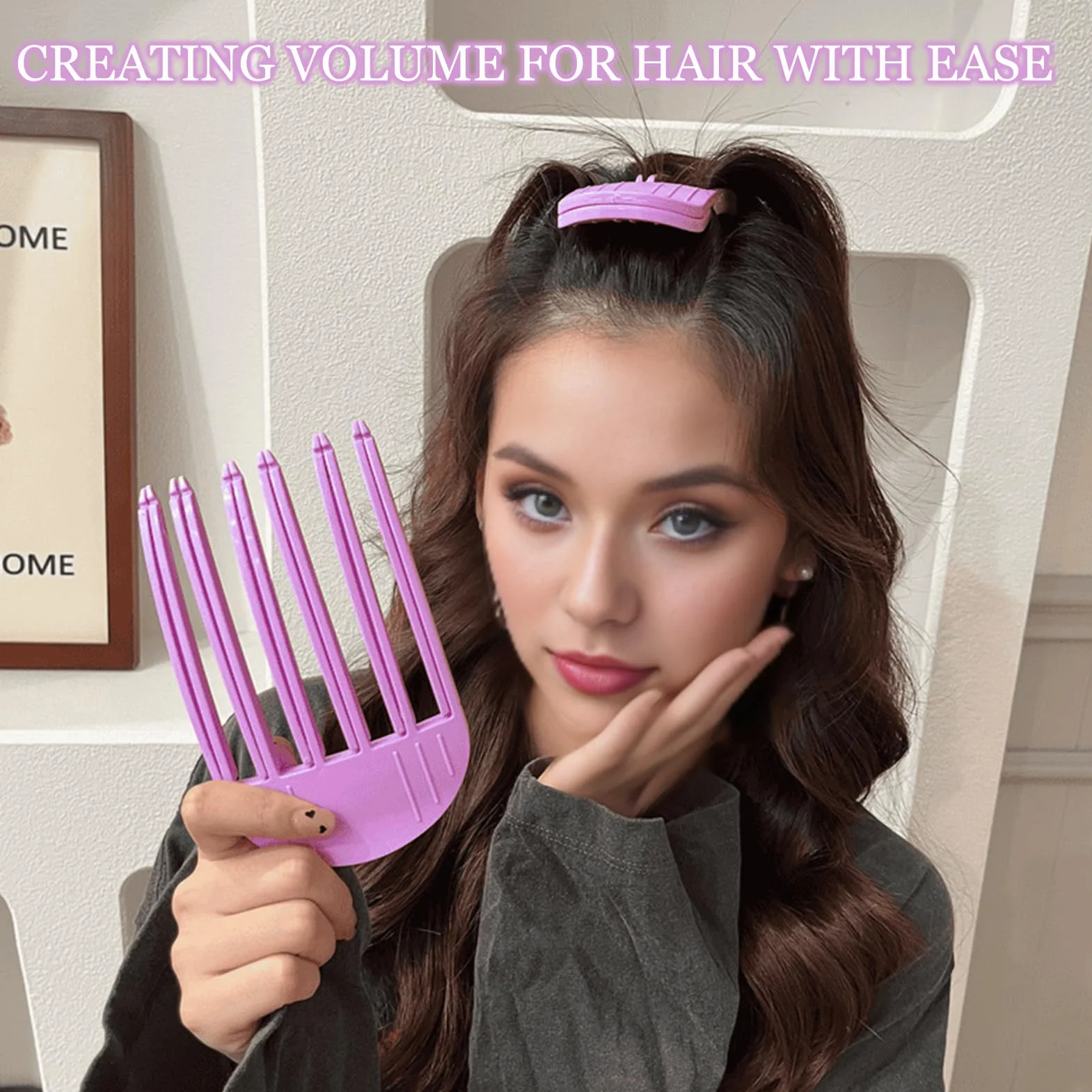 4 Pezzi Fermagli per Capelli Gonfi, Pinza Volume Capelli, Clip Del Volume Della Radice, Fermaglio per Capelli Gonfi, Fermaglio Invisibile Per Radici Volume Dei Capelli Ricci, Styling dei Capelli