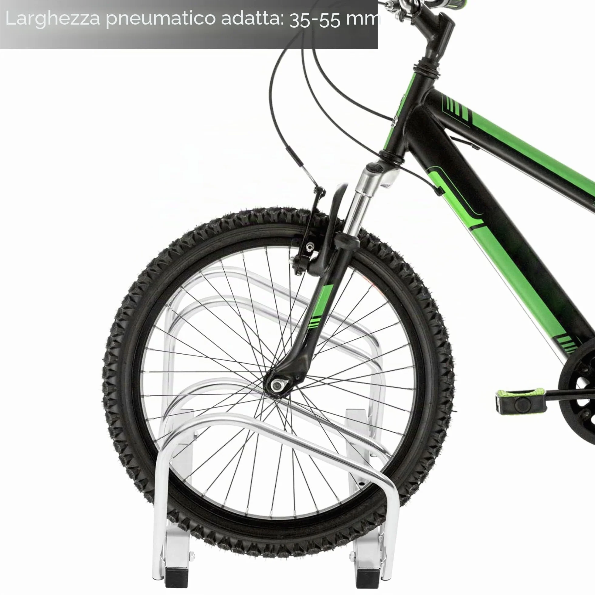 WOLTU Rastrelliera per Biciclette a Portabici Supporto in Metallo Montaggio a Terra e a Muro