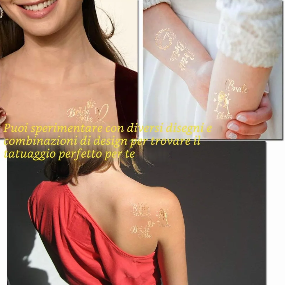 Bride Tribe Tattoos - Gold