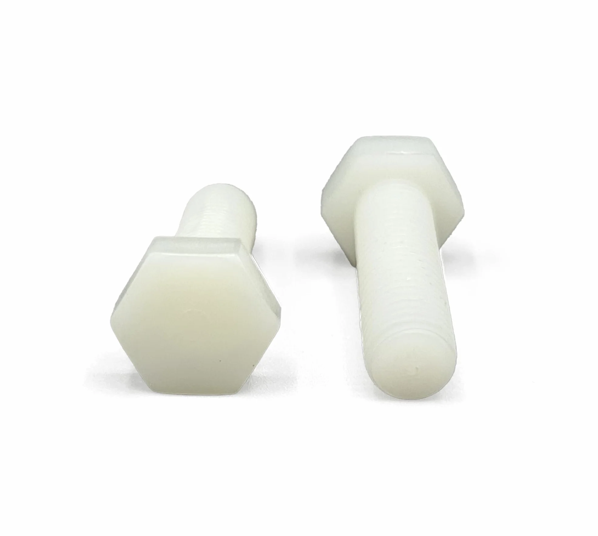 Viti a testa esagonale in Nylon M4 x 20 mm – 60 pezzi