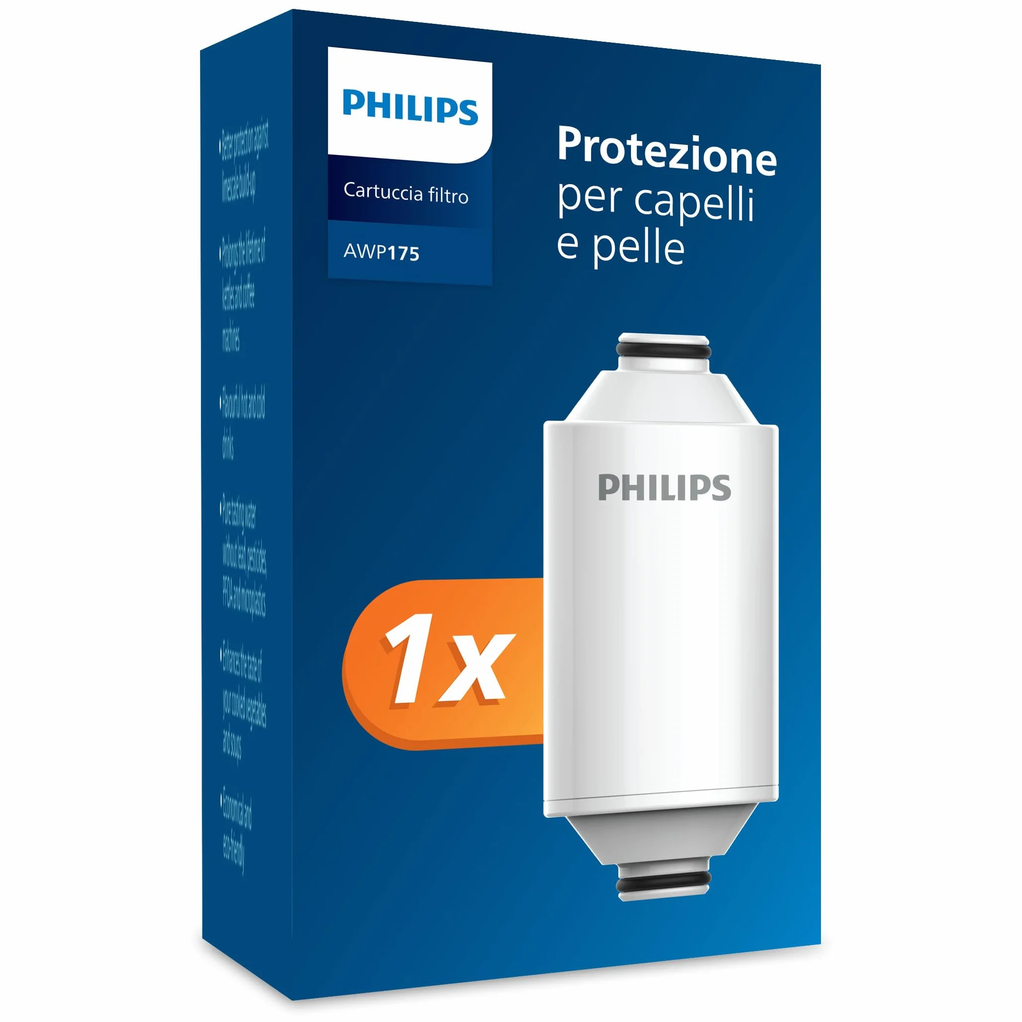 Philips Water Aqua Solutions filtrante in linea contro cloro, impurità e calcare