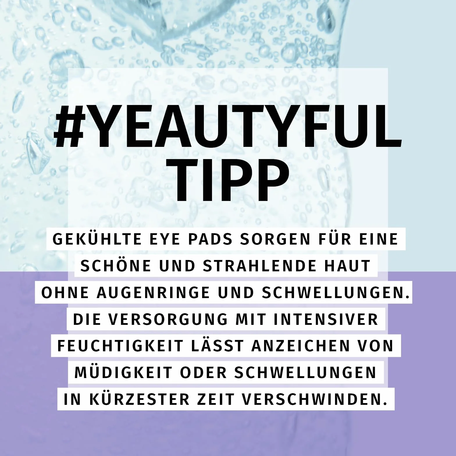 YEAUTY DEEP HYDRATION EYE PAD MASK, cuscinetti idratanti per gli occhi con aloe vera, ialuronico e vitamina E contro la pelle secca e fragile, per una zona ottimale idratata degli occhi