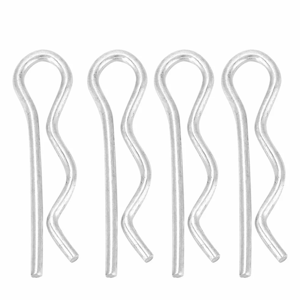 Coppiglia 10 pz 20 pz 30 pz ferro zincato tipo R Pin Cotter clip a molla pin di fissaggio 1.6/1.8/2/2.5mm