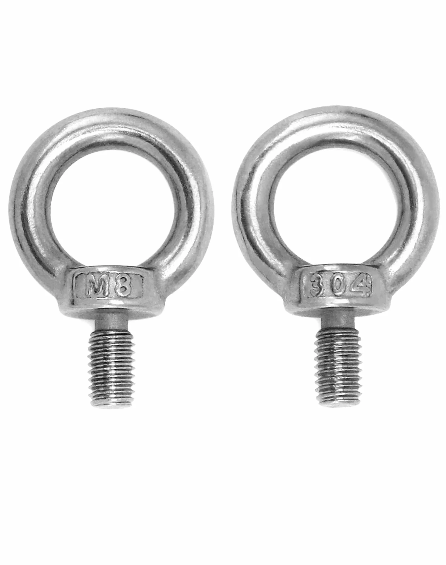 QWORK M8 Bullone ad Occhiello 304 Acciaio Inossidabile per Sollevamento 120kg