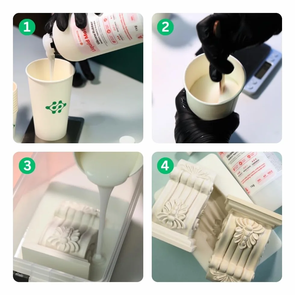 Resin Pro Liquid Mold 40 Silicone Rigido Tecnico 510 Gr Durezza 40 Shore A Alta Stabilità Dimensionale per Stampi Industriali