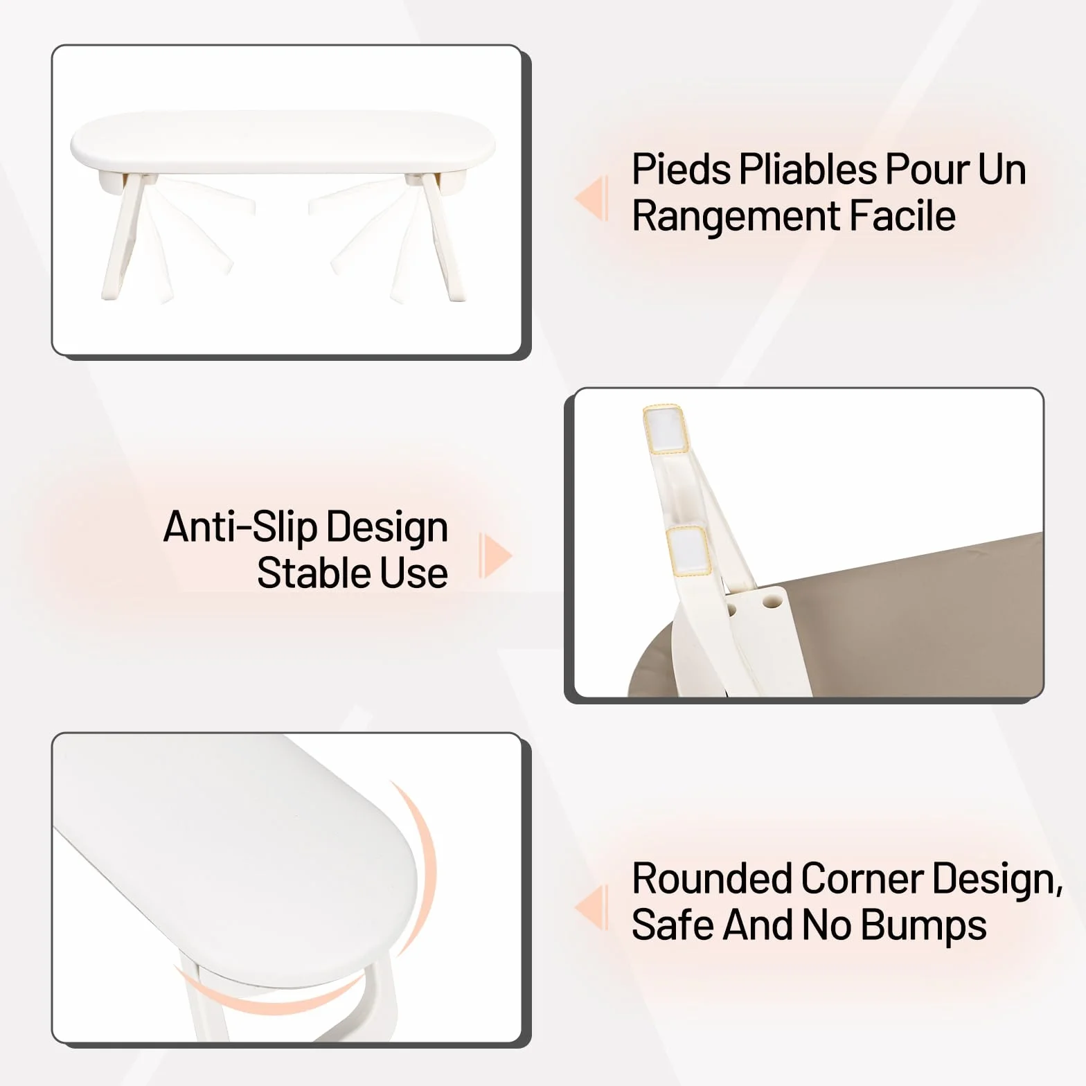 Poggiamano per Unghie Manicure,Poggiamano per Unghie in Pelle PU con Base Antiscivolo,appoggia mani per unghie Pieghevole,Cuscino per manicure,Design Ergonomico per Salon e Casa,Bianco