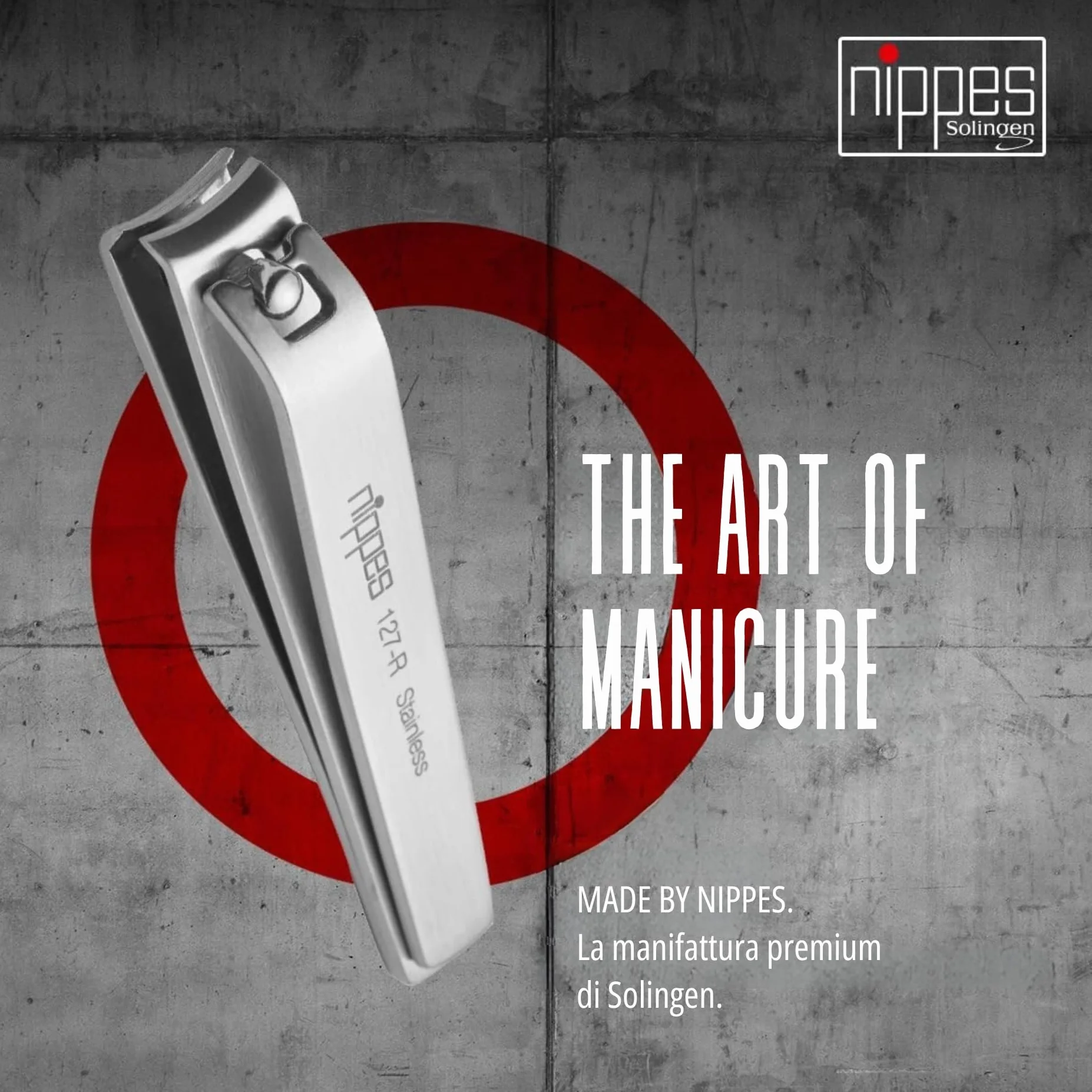 nippes Solingen Tagliaunghie per mani e piedi, in acciaio inox antiruggine, 8 cm, taglia unghie professionale per unghie dure e resistenti