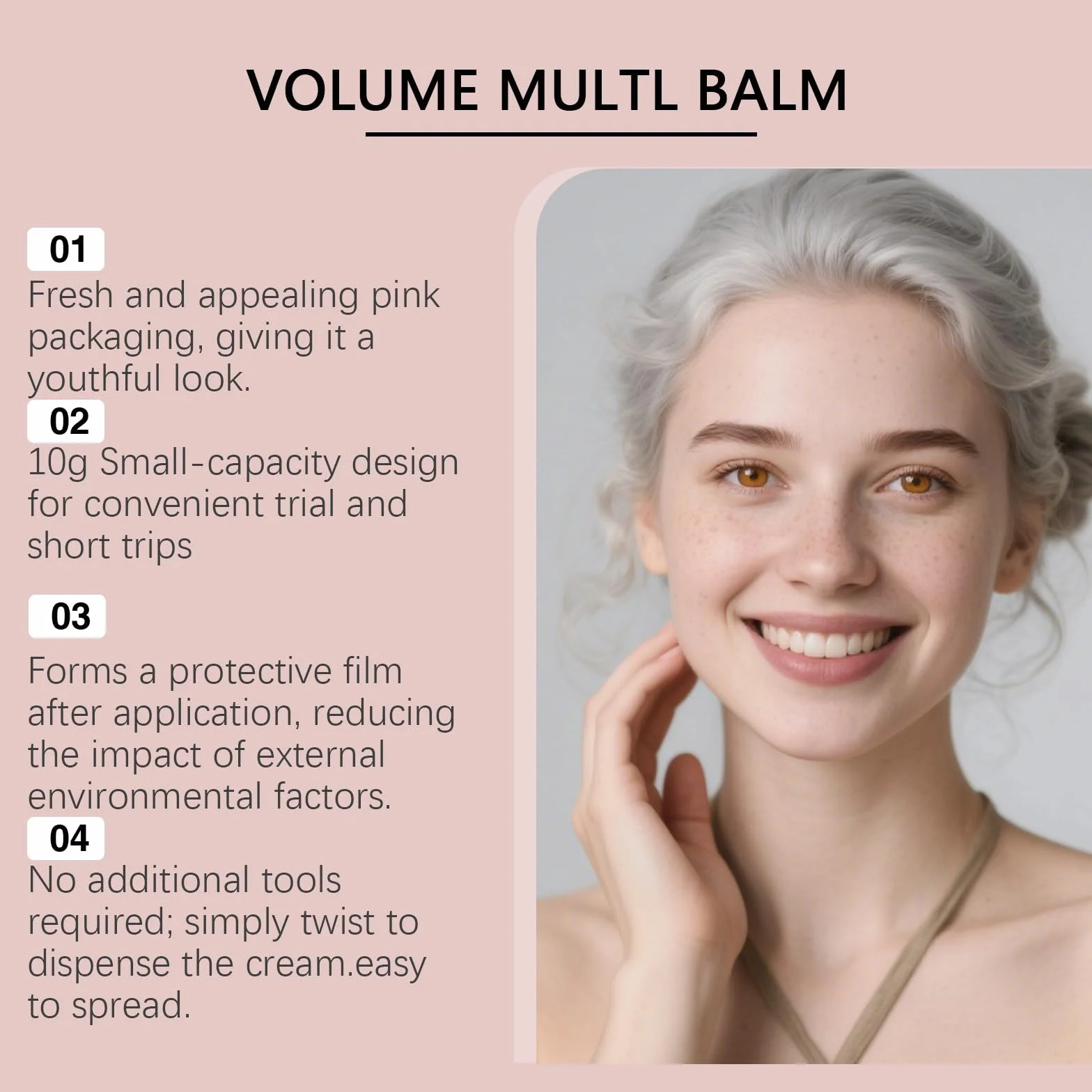 PDRNs Pink Collagen Volume Multi Balm, matita anti-rughe e idratante, attenua le linee sottili, rassoda la pelle, cura anti-età, per occhi, collo e fronte