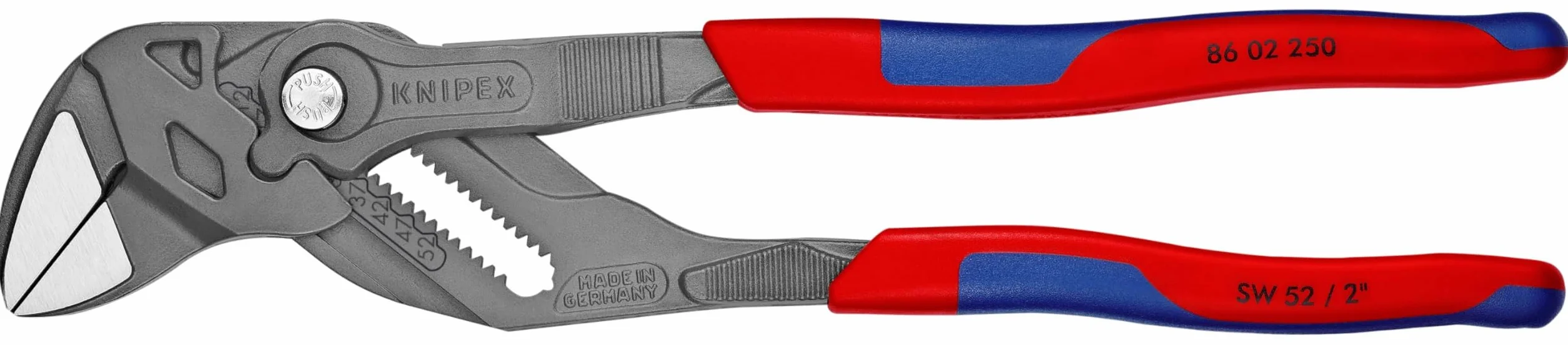 KNIPEX Pinze chiave 250 mm 86 02 250 bonderizzata grigia impugnature multicomponente