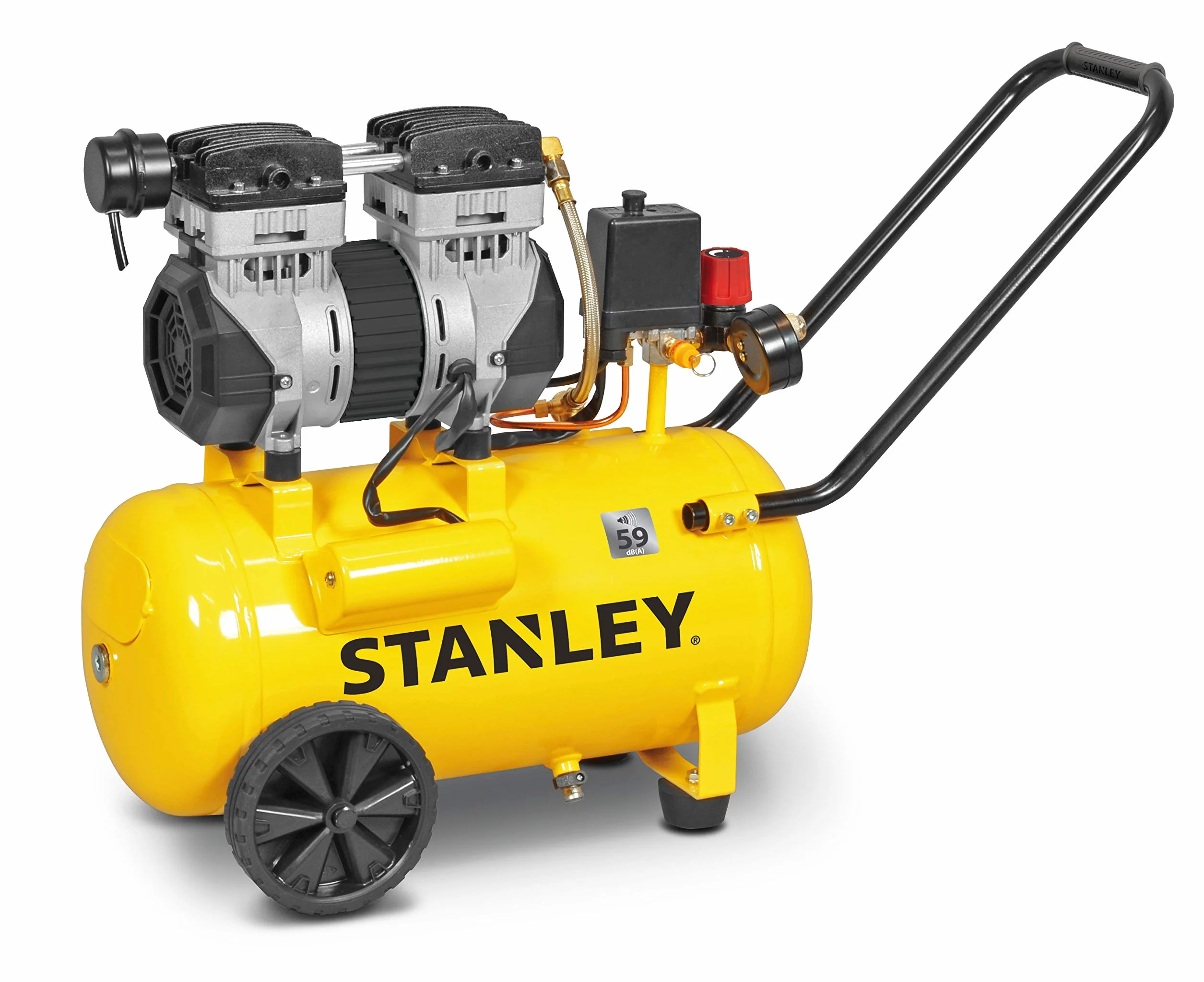 STANLEY COMPRESSORE SILENZIATO SENZA OLIO 24L 1,3 HP 8 BAR 1500 WATT 230 V