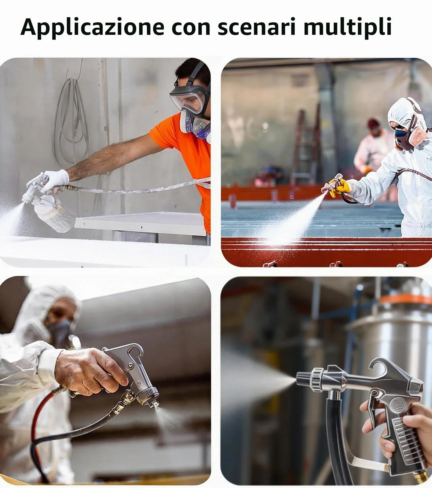 Pistola per Sabbiatura Set 5/6 mm con Ugello Lungo per Compressore
