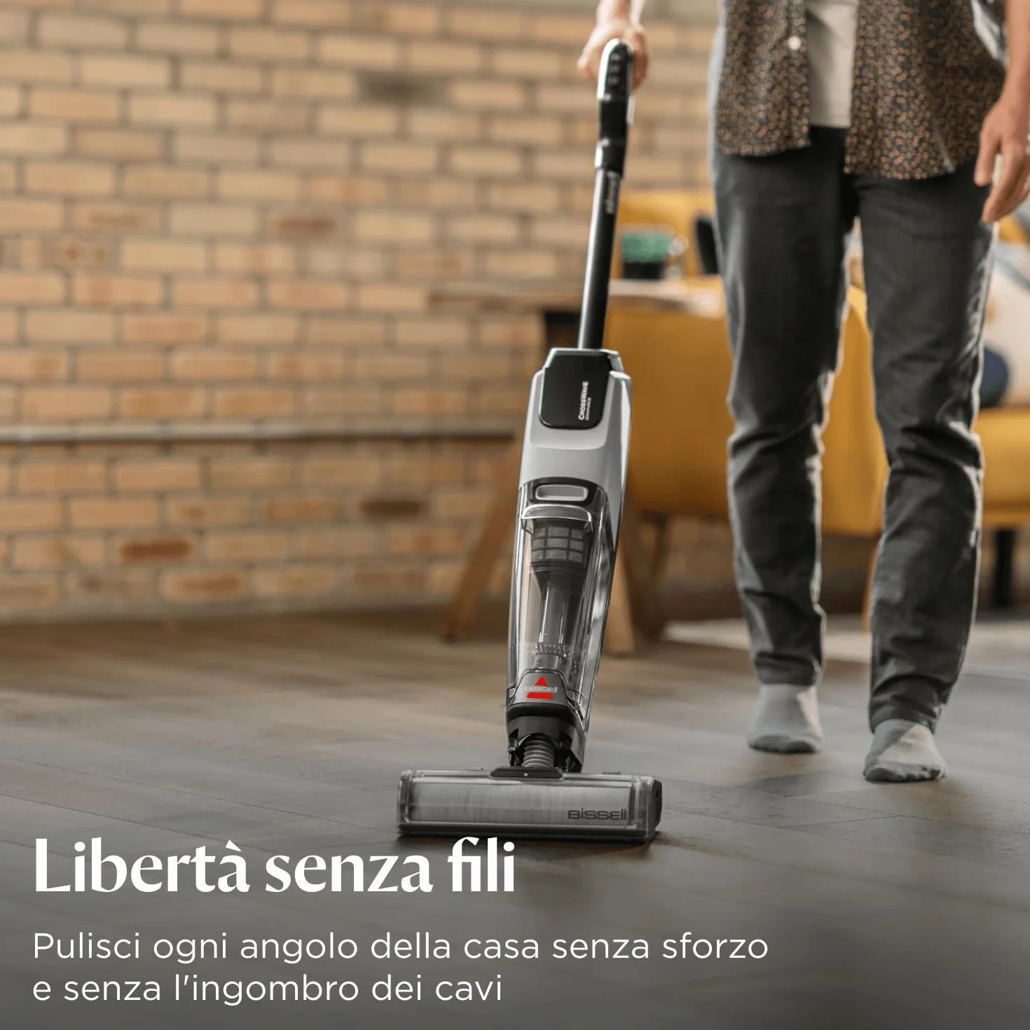 Bissell CrossWave OmniForce 3912N Aspirapolvere Senza Fili Aspira e Lava 240m²