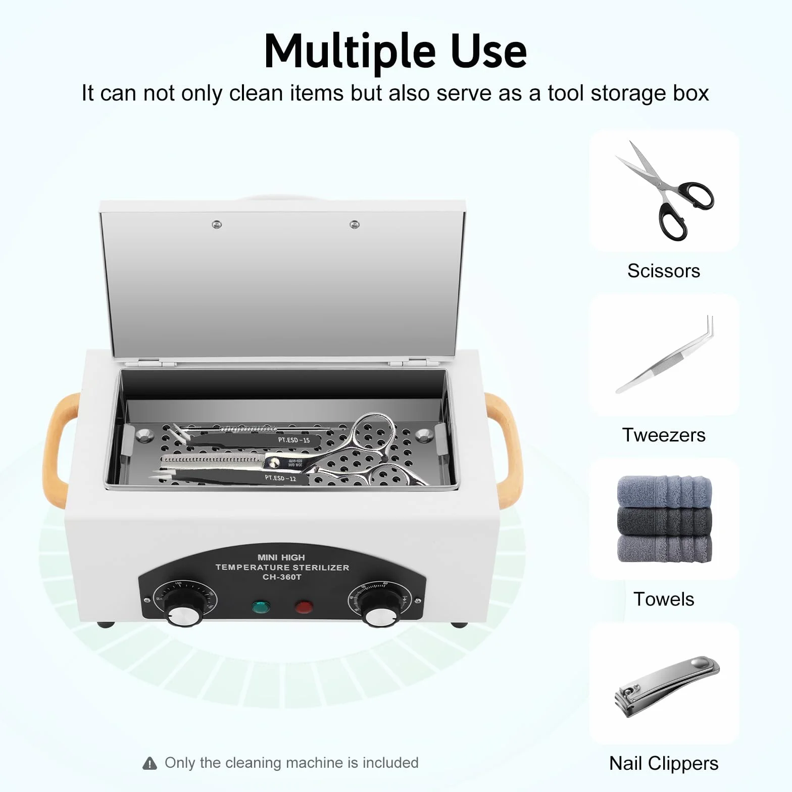 Sterilizzatore Ad Aria Calda, 300W 2L Sterilatore Materiale Ungheria, Con Timer E Indicatore Luminoso, Autoclave Sterilizzazione, Per Disinfettare Forbici, Pinze, Asciugamani E Strumenti Manicure Ecc