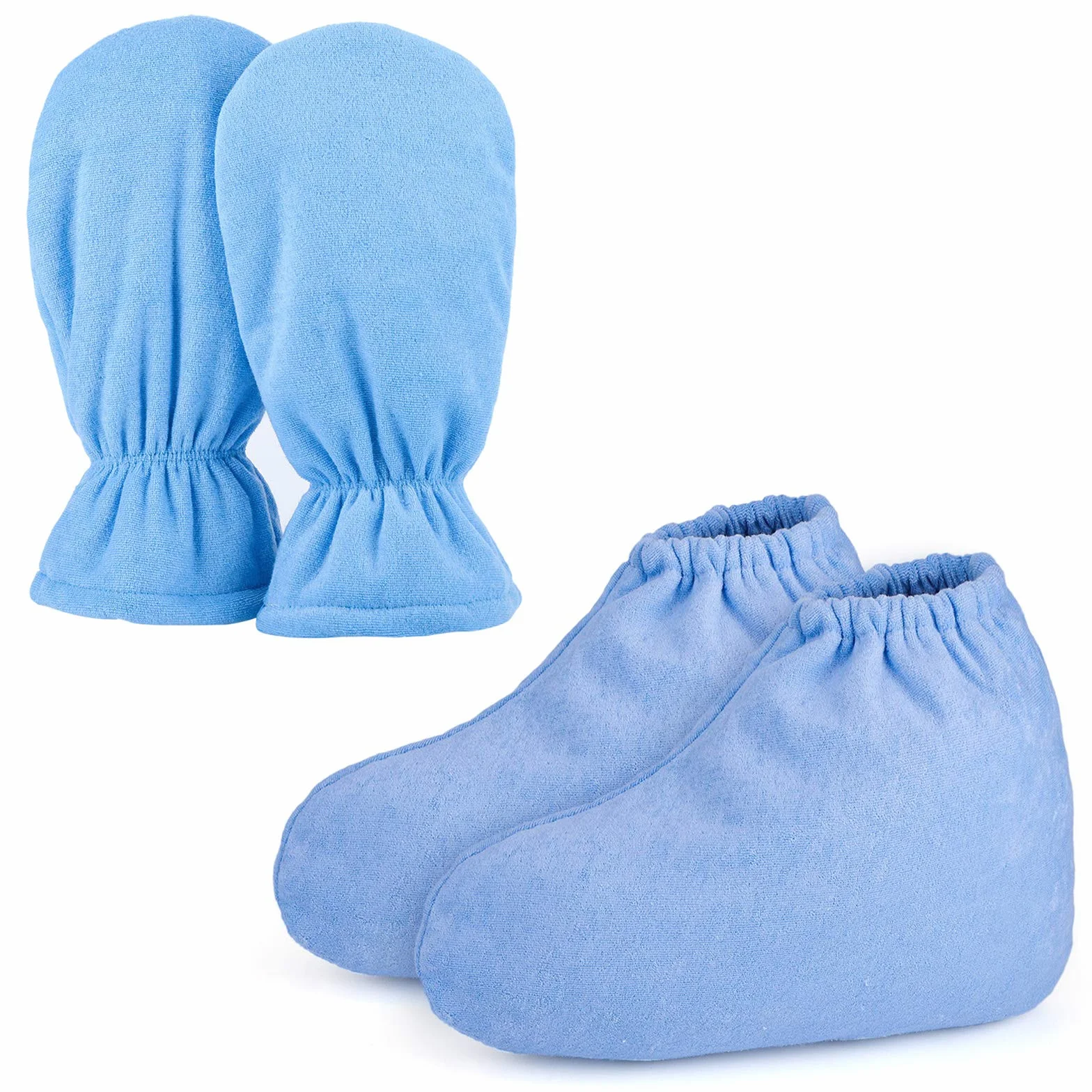 Guanti e stivaletti in cera di paraffina, guanti per la cura del bagno in cera Segbeauty cozies guanti protettivi in ​​spugna di cotone per terapia termica abbronzatura