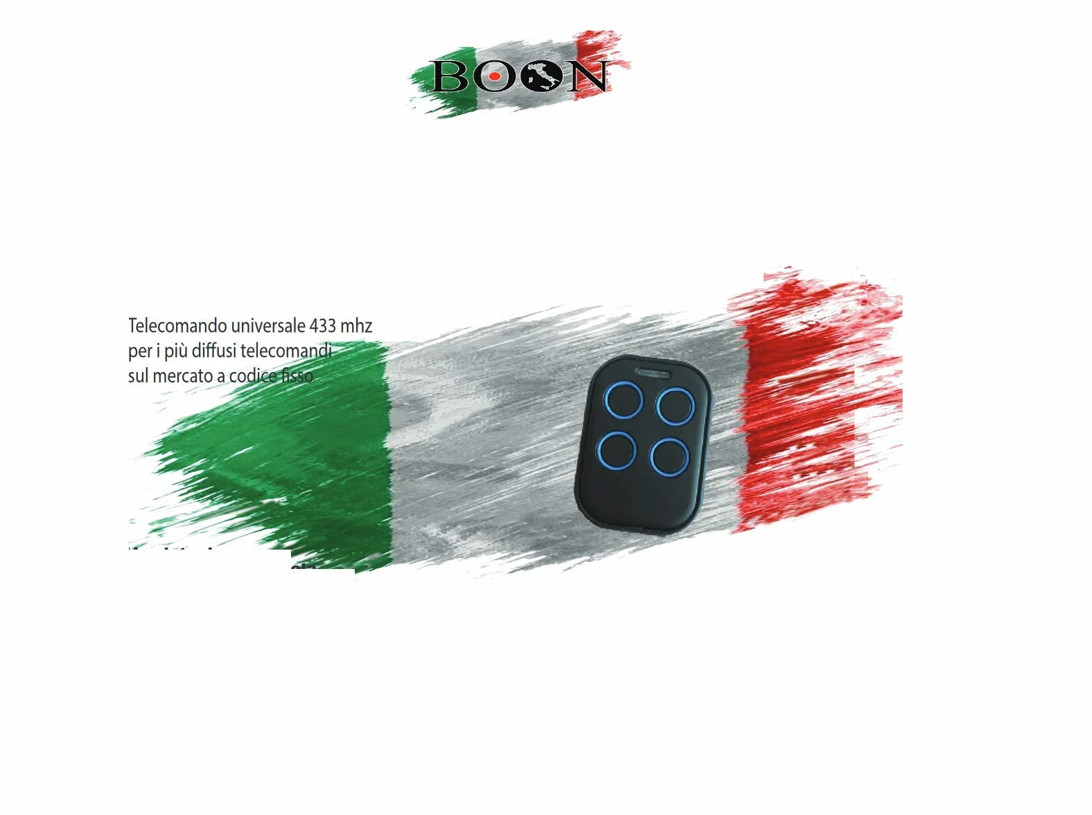 Telecomando Universale 433MHz Autoapprendente Fix Code per Cancelli Automatici Garage