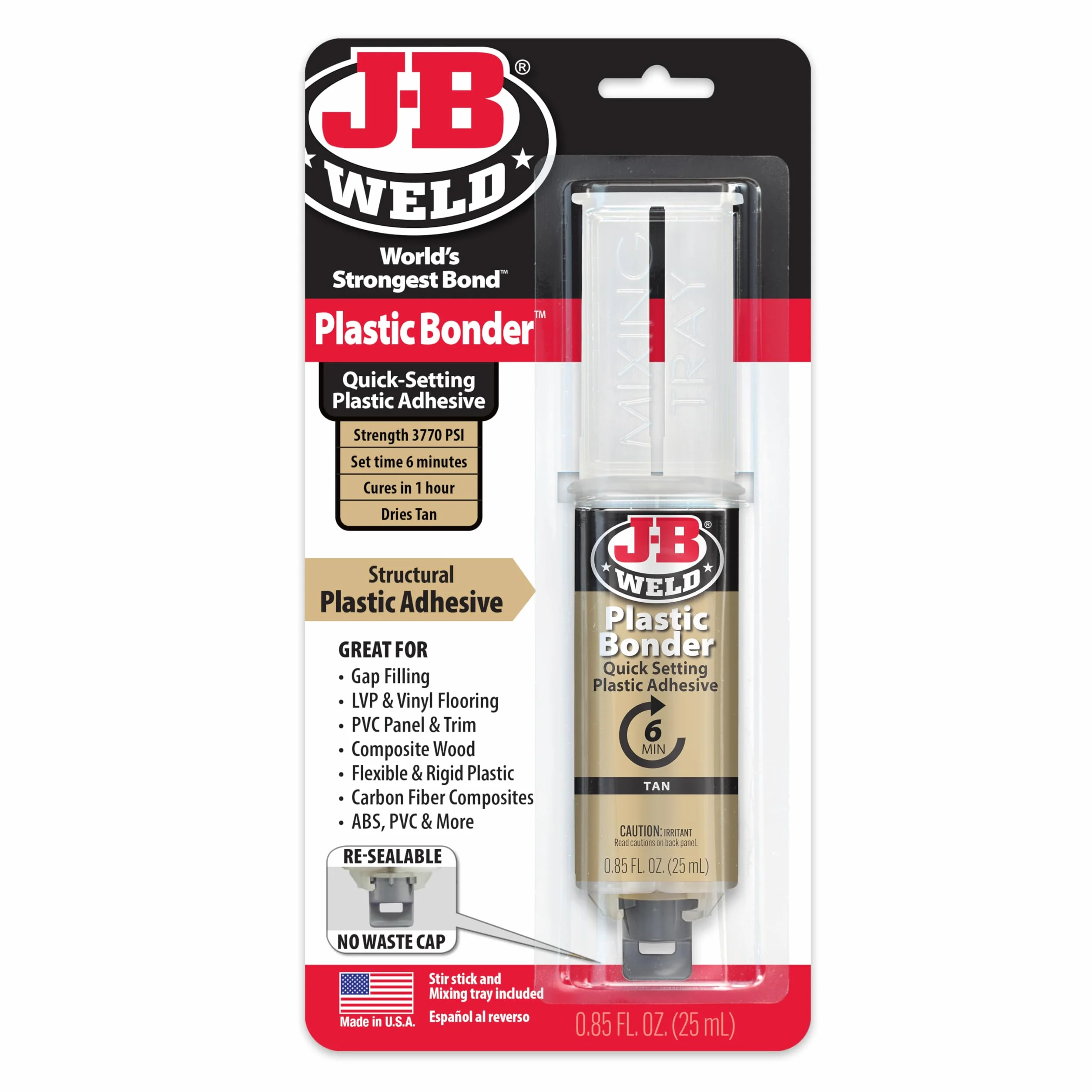 JB Weld Plastica 15 Siringa tra50133-tex