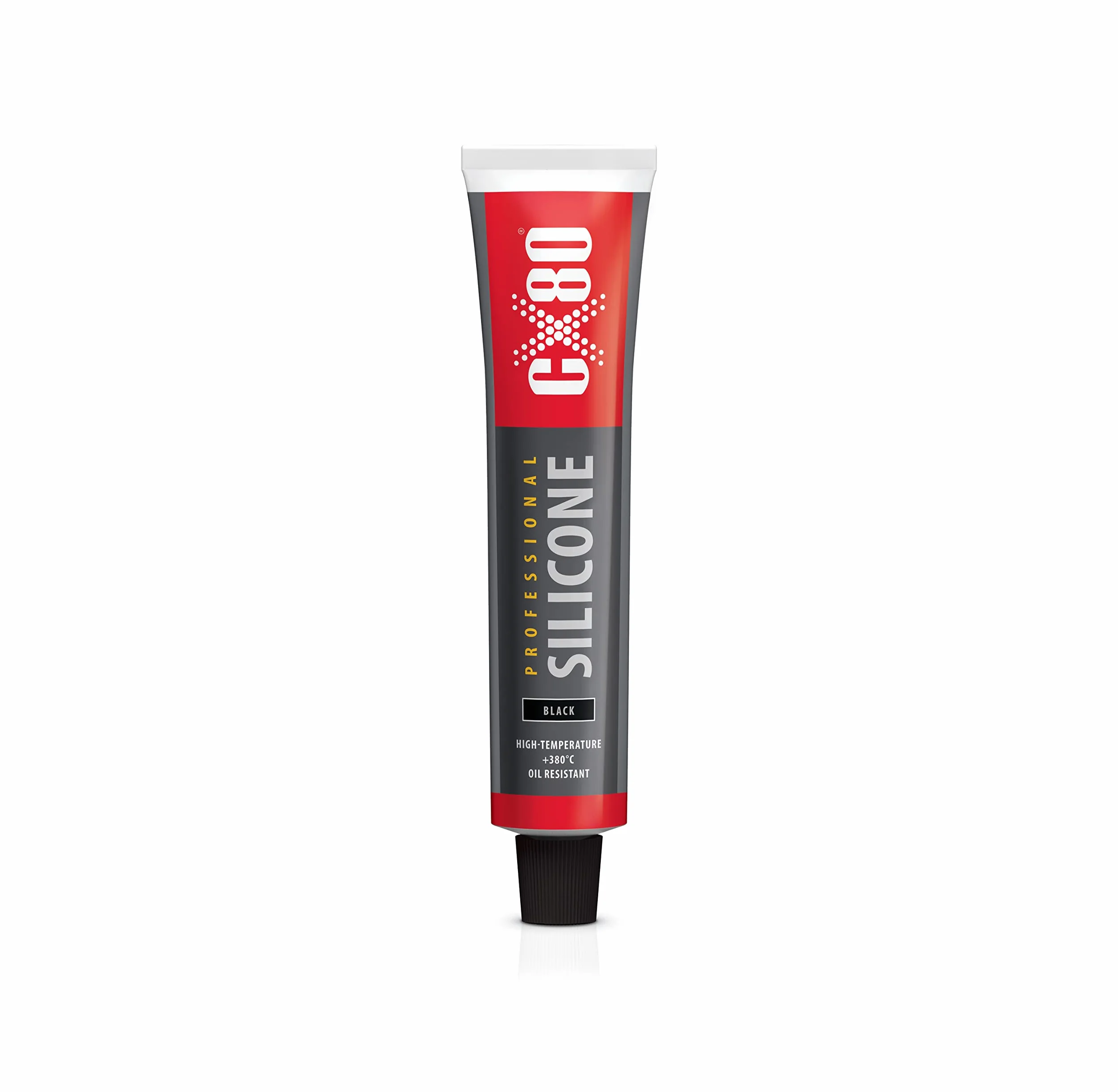 Sigillante elastico permanente nero ad alta temperatura CX80 80 ml per edilizia, automobili e industriali